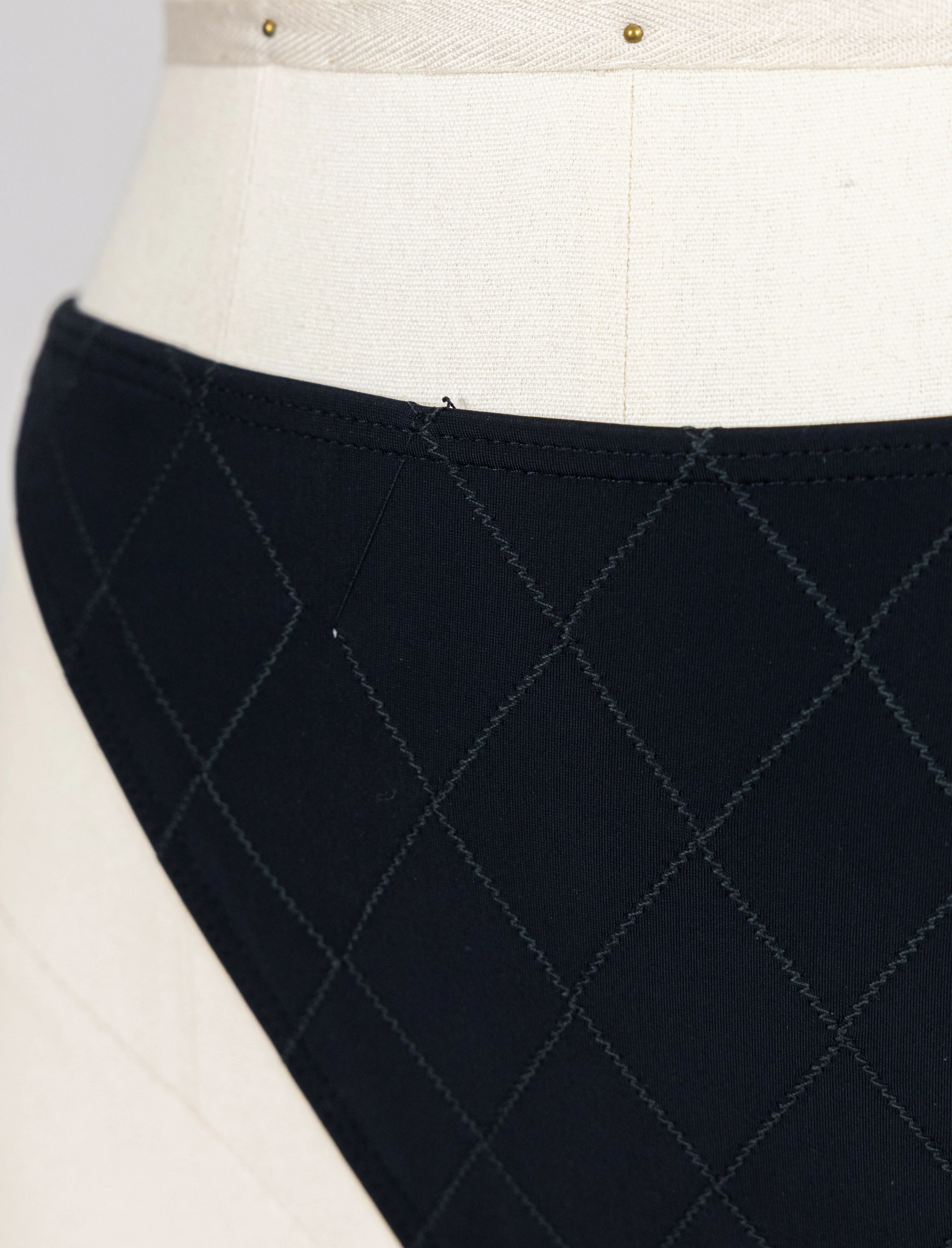 Chanel 1994 Cruise Vintage Black Logo Quilted Bikini - Image 6