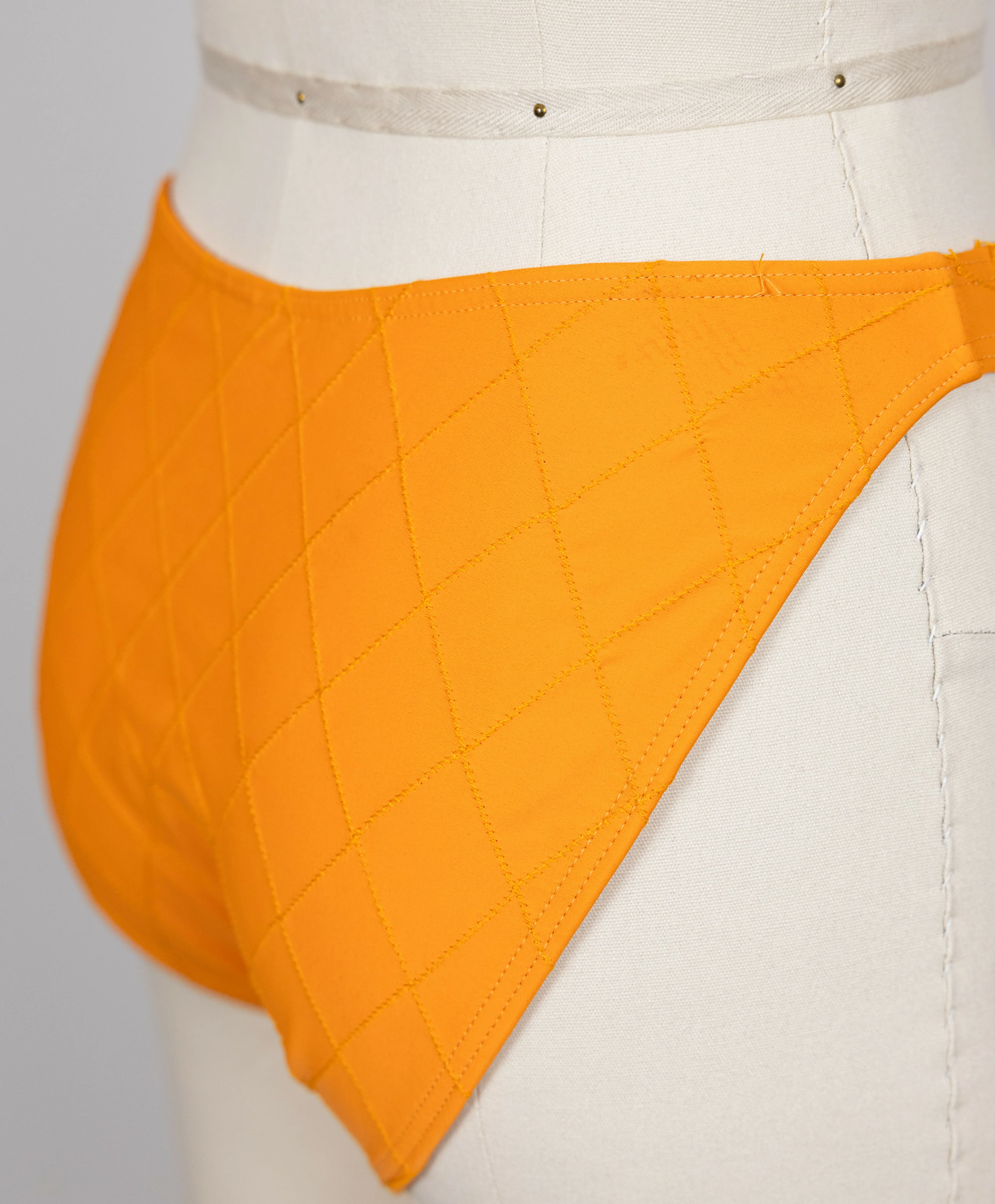 Chanel 1994 Cruise Vintage Orange Logo Quilted Bikini - Image 10
