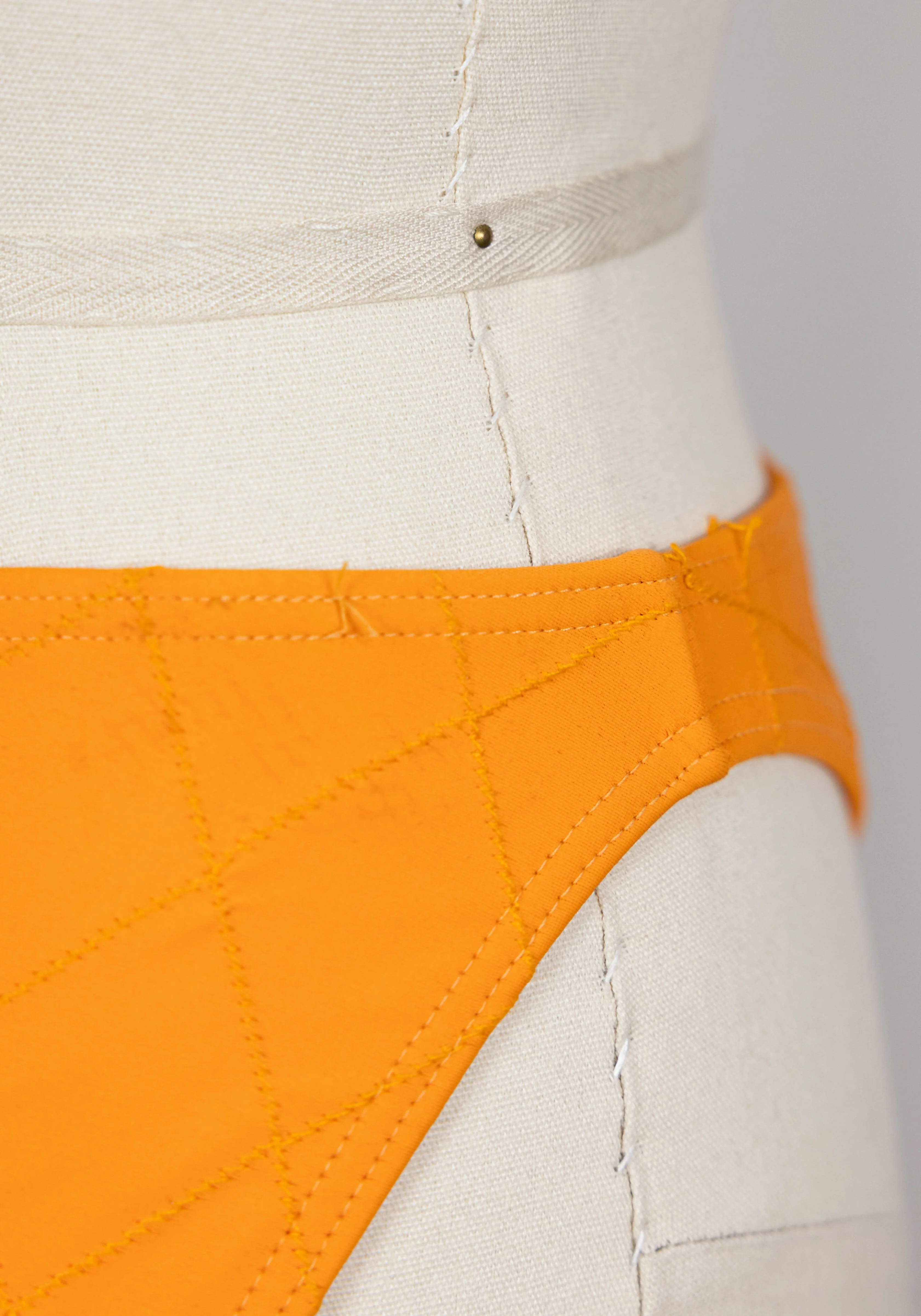 Chanel 1994 Cruise Vintage Orange Logo Quilted Bikini - Image 11