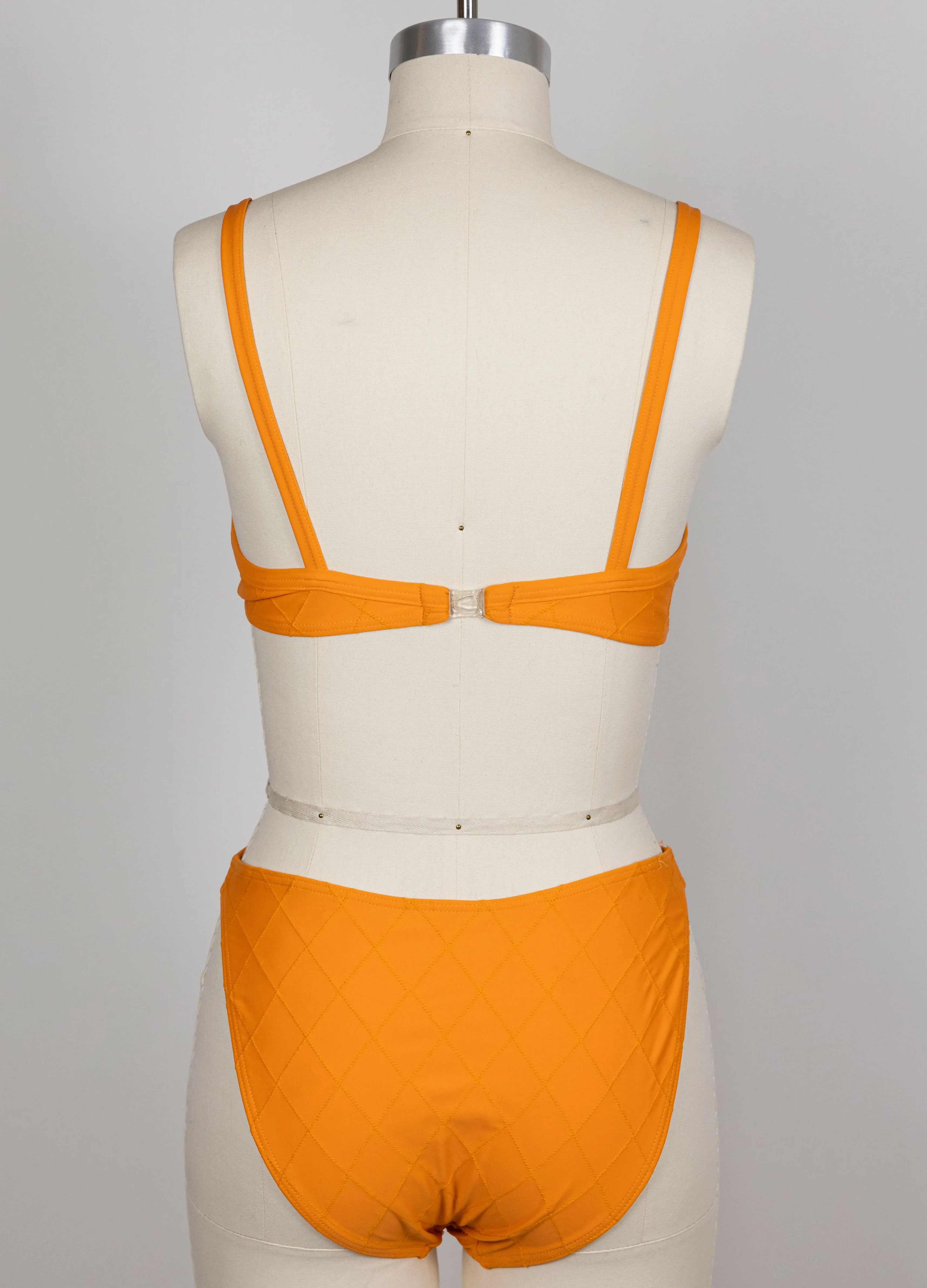 Chanel 1994 Cruise Vintage Orange Logo Quilted Bikini - Image 2