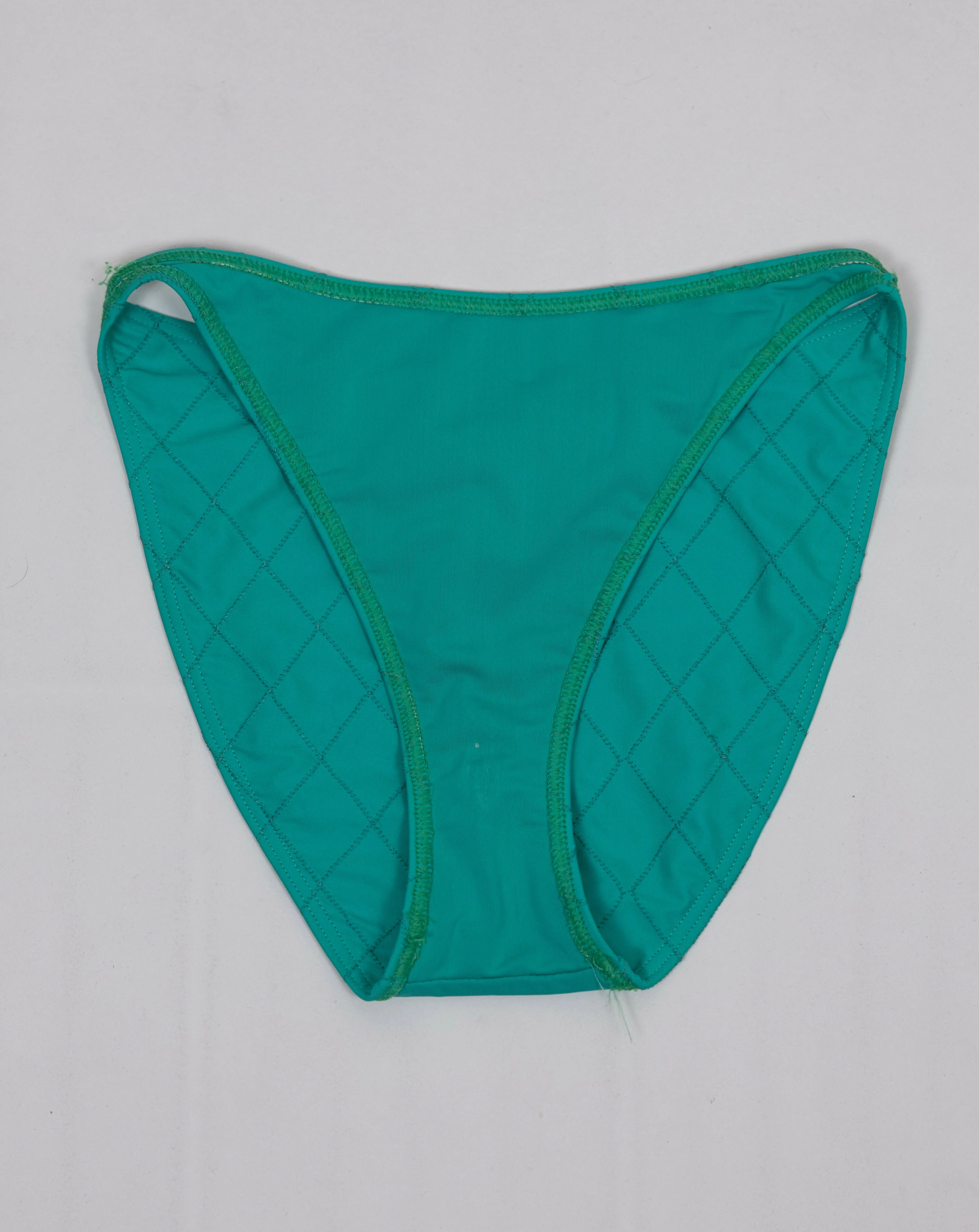 Chanel 1994 Cruise Vintage Teal Logo Quilted Bikini - Image 15