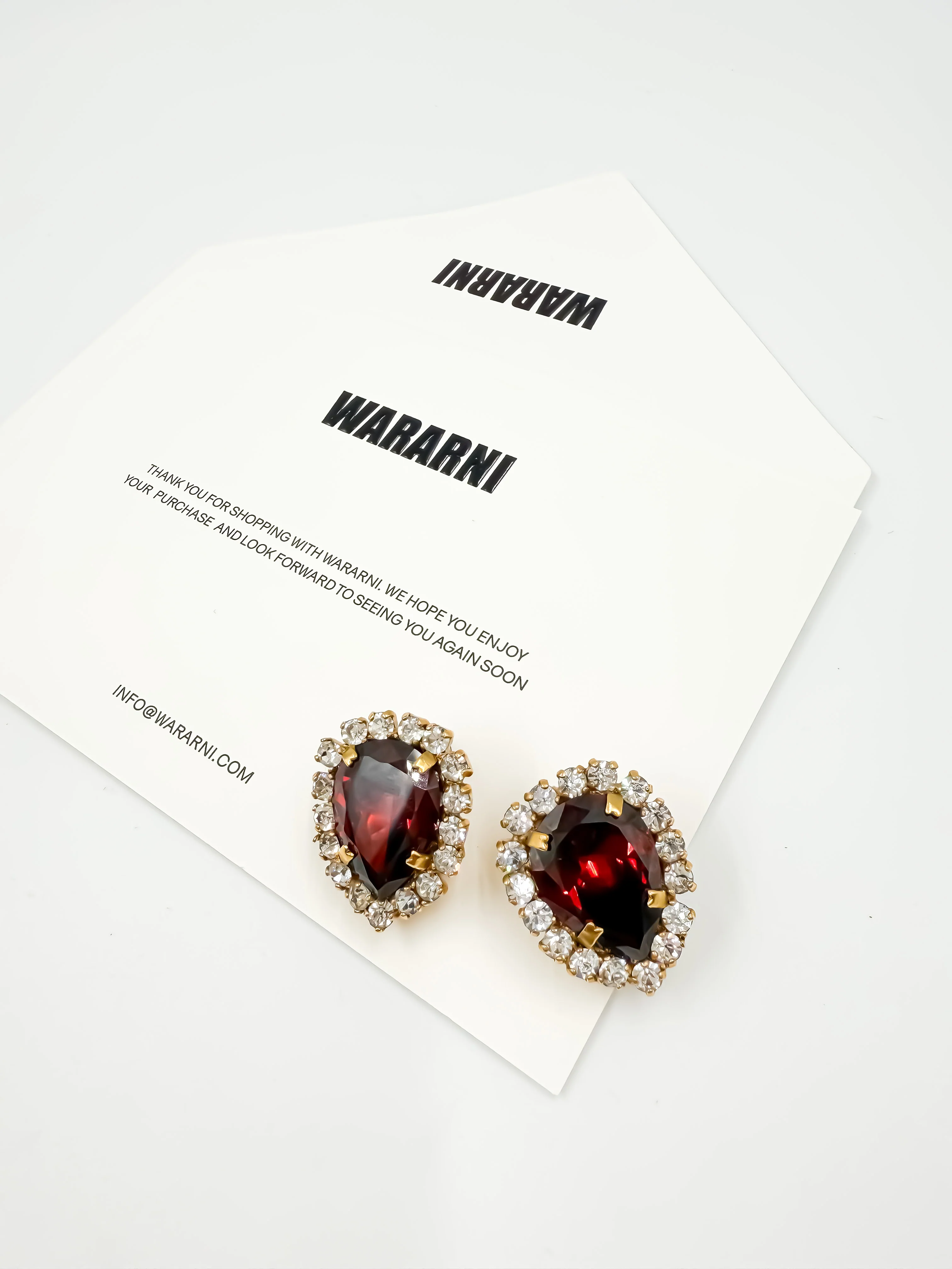 Chanel 1995 “Barbie Collection” Crystal Earrings Pink/Dark Red/Blue - Image 4