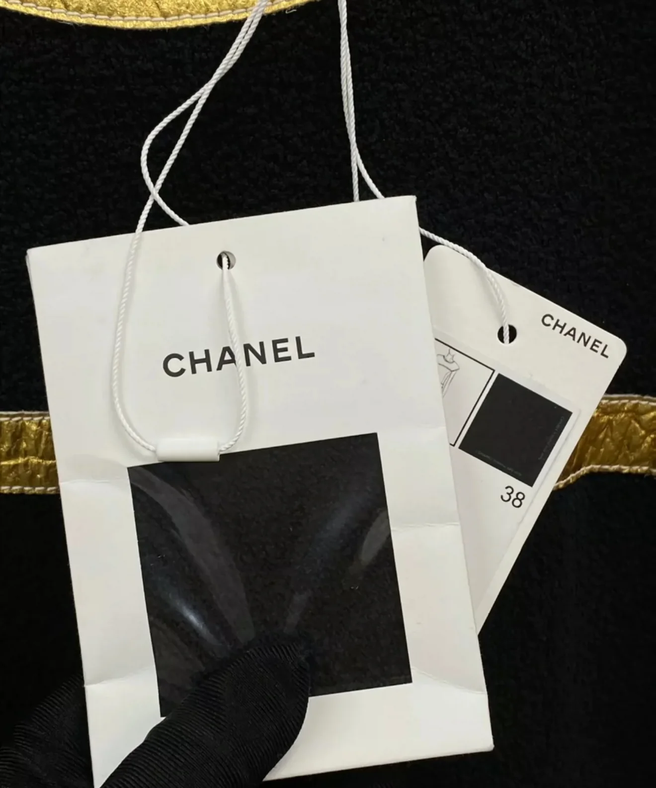 Chanel 19A Black Gold Dress - Image 3