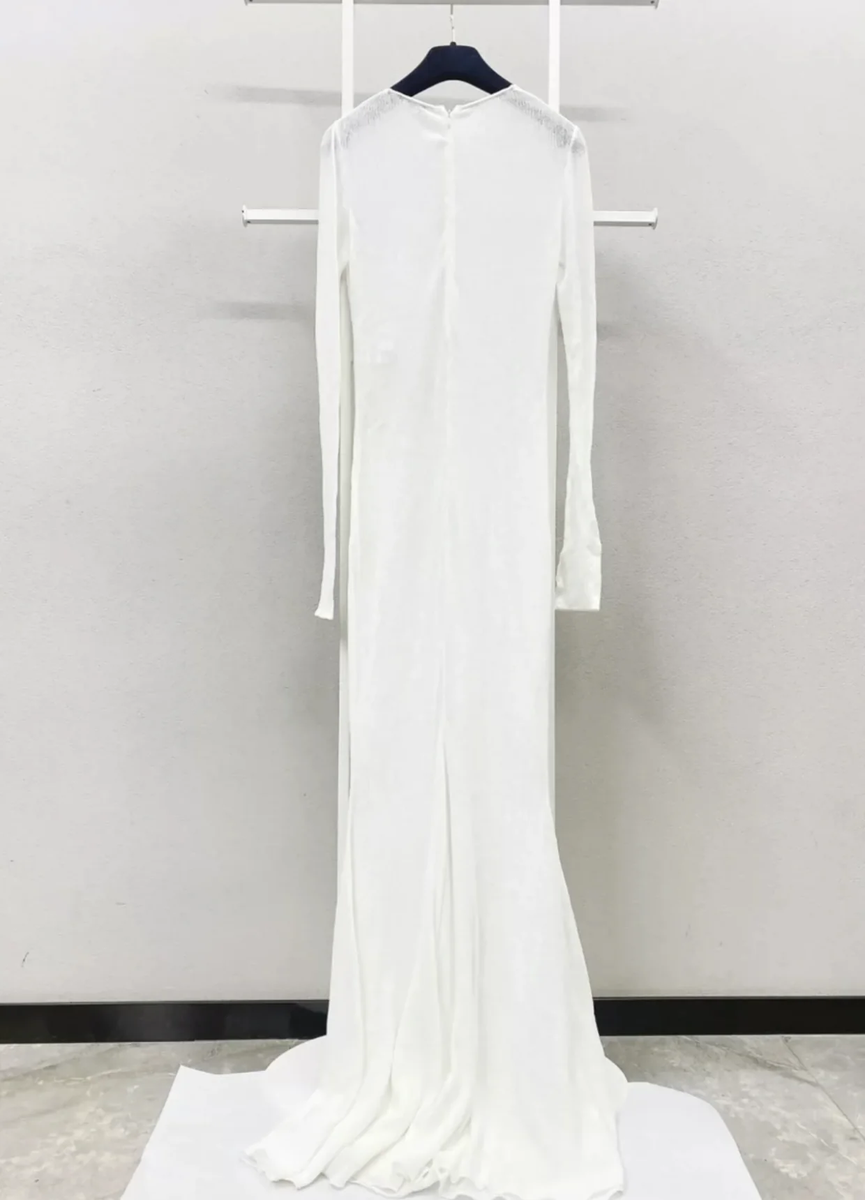 Chanel 19A creamy white knitted long dress - Image 2