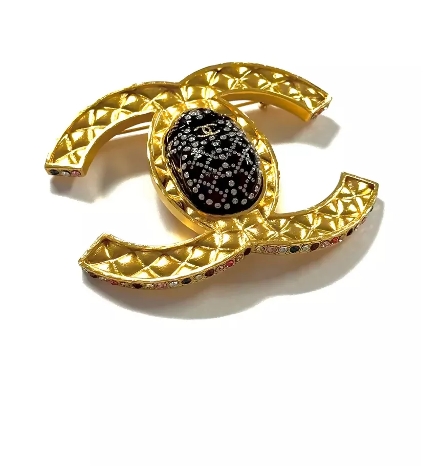 Chanel 19A Egypt Multicolor XL Beetle Brooch - Image 2