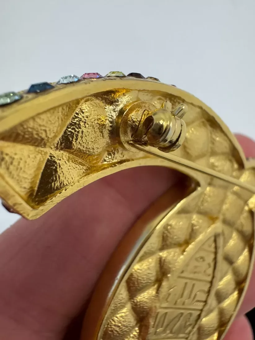 Chanel 19A Egypt Multicolor XL Beetle Brooch - Image 6