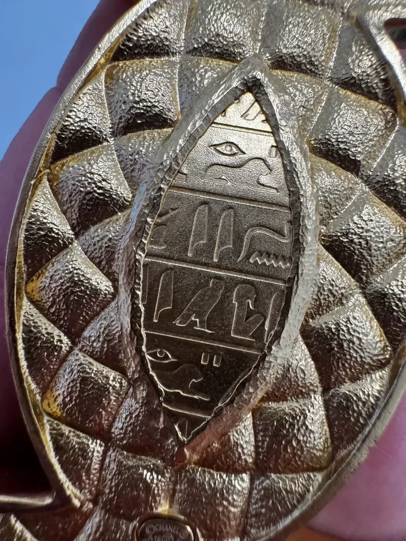 Chanel 19A Egypt Multicolor XL Beetle Brooch - Image 7