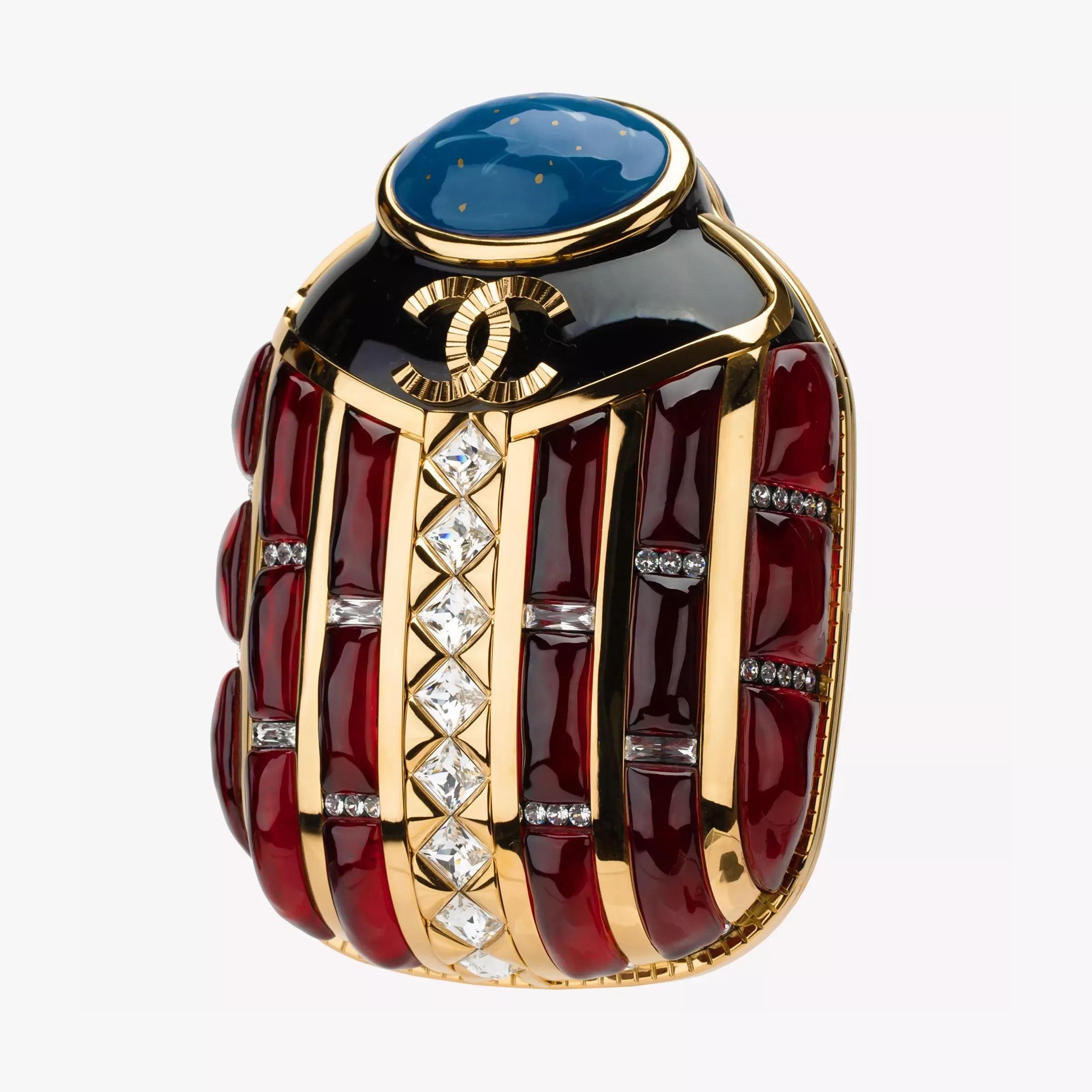 Chanel 19A Egypt Paris–New York Scarab Minaudière Evening Clutch - Image 2