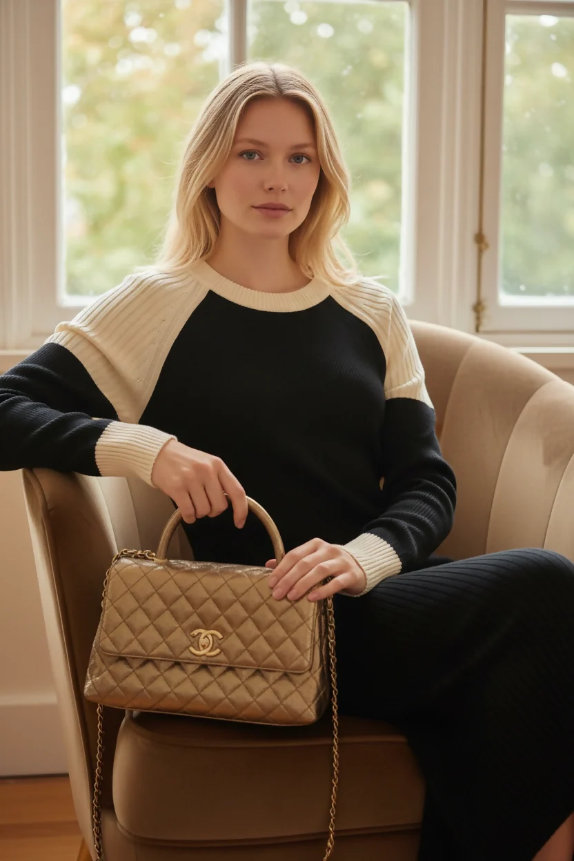 Chanel 19A Medium Coco Handle Metallic Copper Caviar Timeless Bag - Image 3
