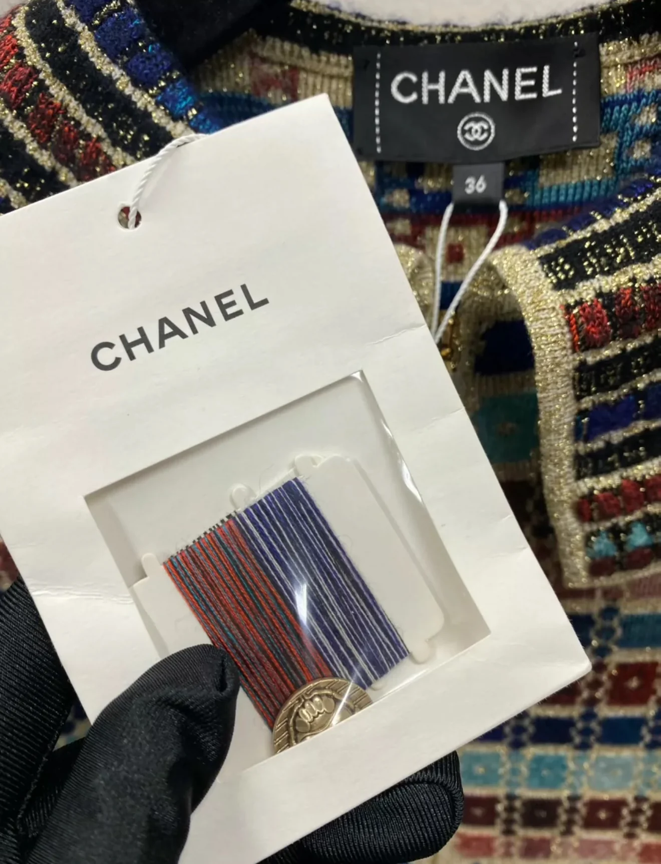 Chanel 19A Turquoise, Red & Blue Dress - Image 4