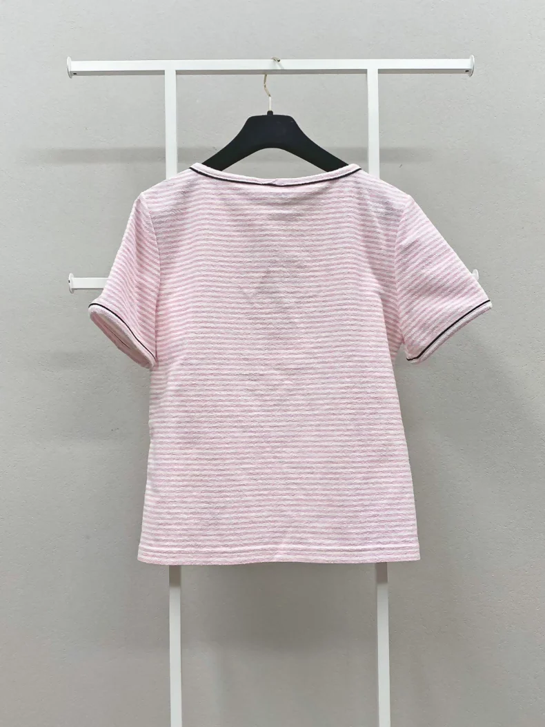 Chanel 19C Pink and White T-shirt - Image 2