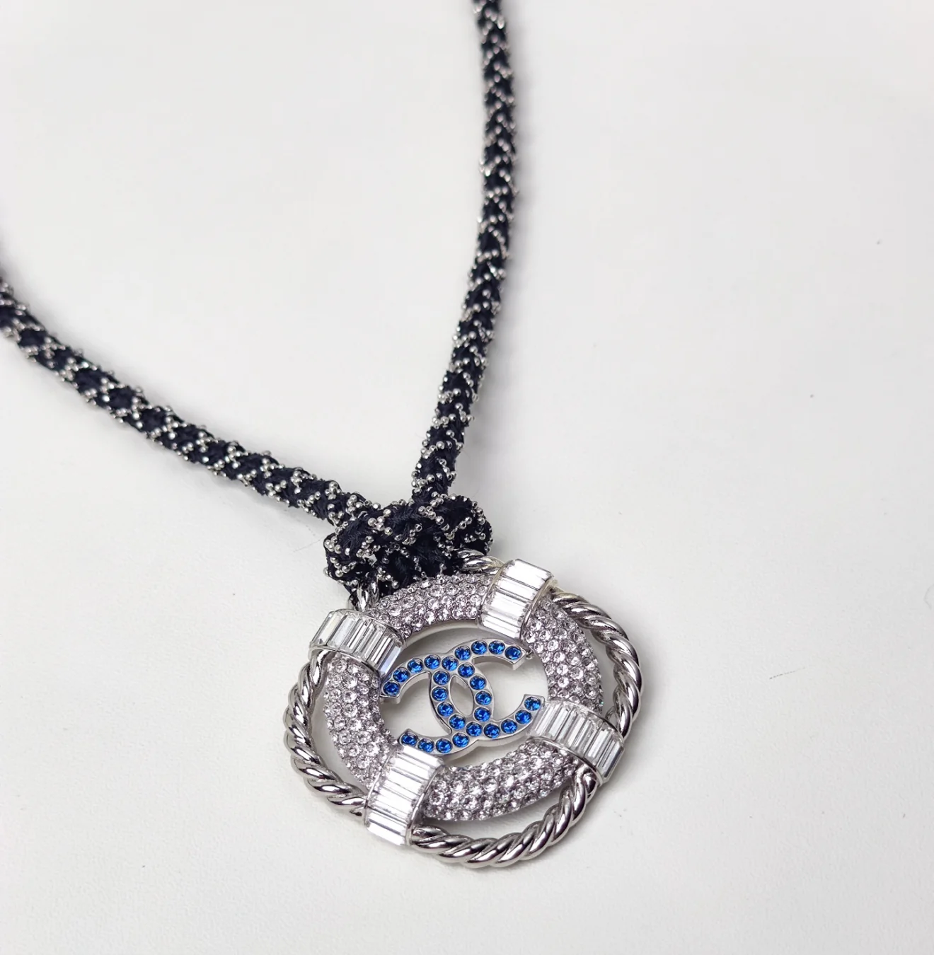 Chanel 19C Double C Diamond-set Lifebuoy Necklace - Image 2