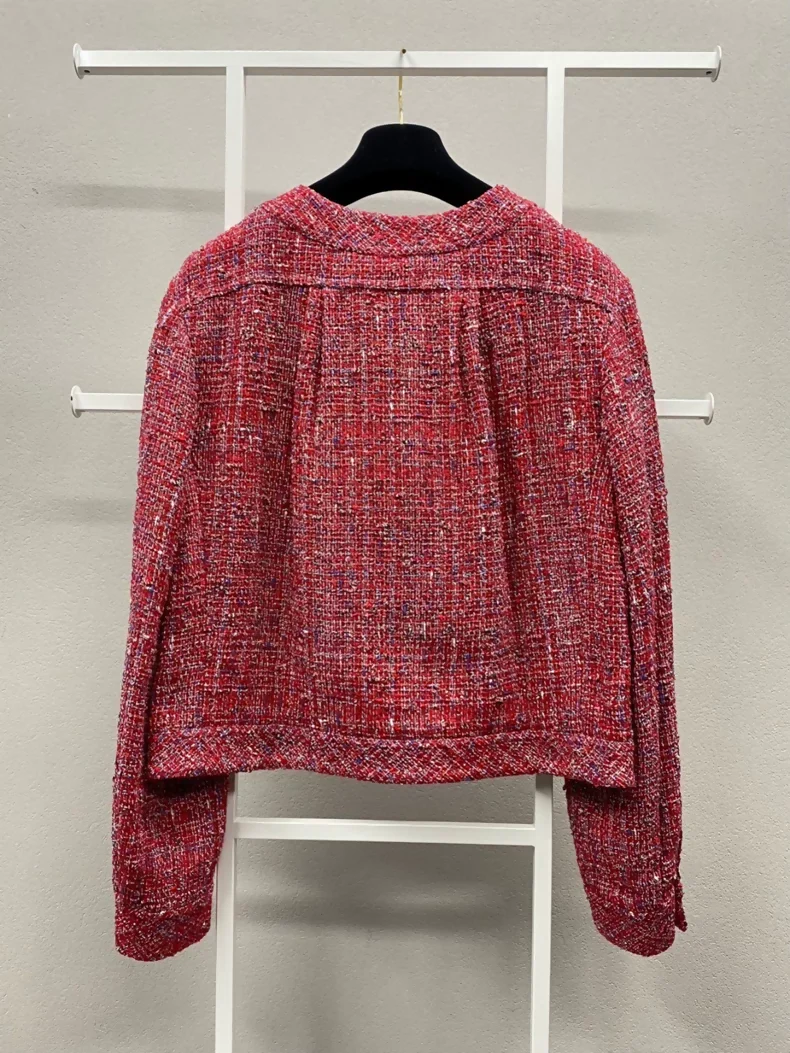Chanel 19P red tweed jacket - Image 2