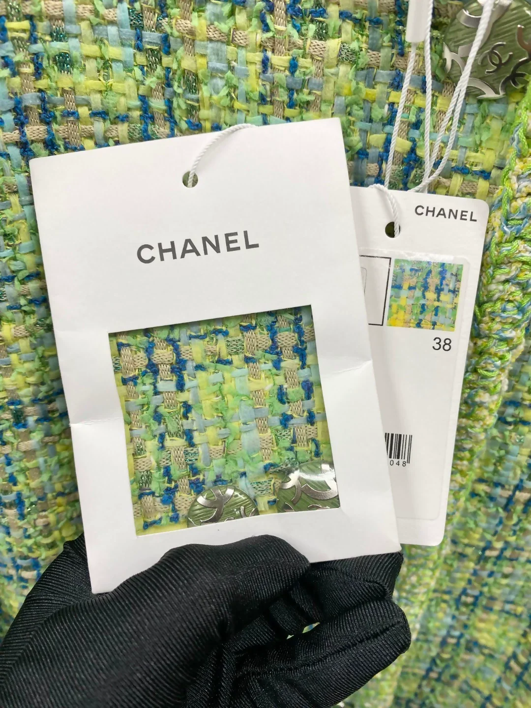 Chanel 19P Green tweed jacket - Image 3