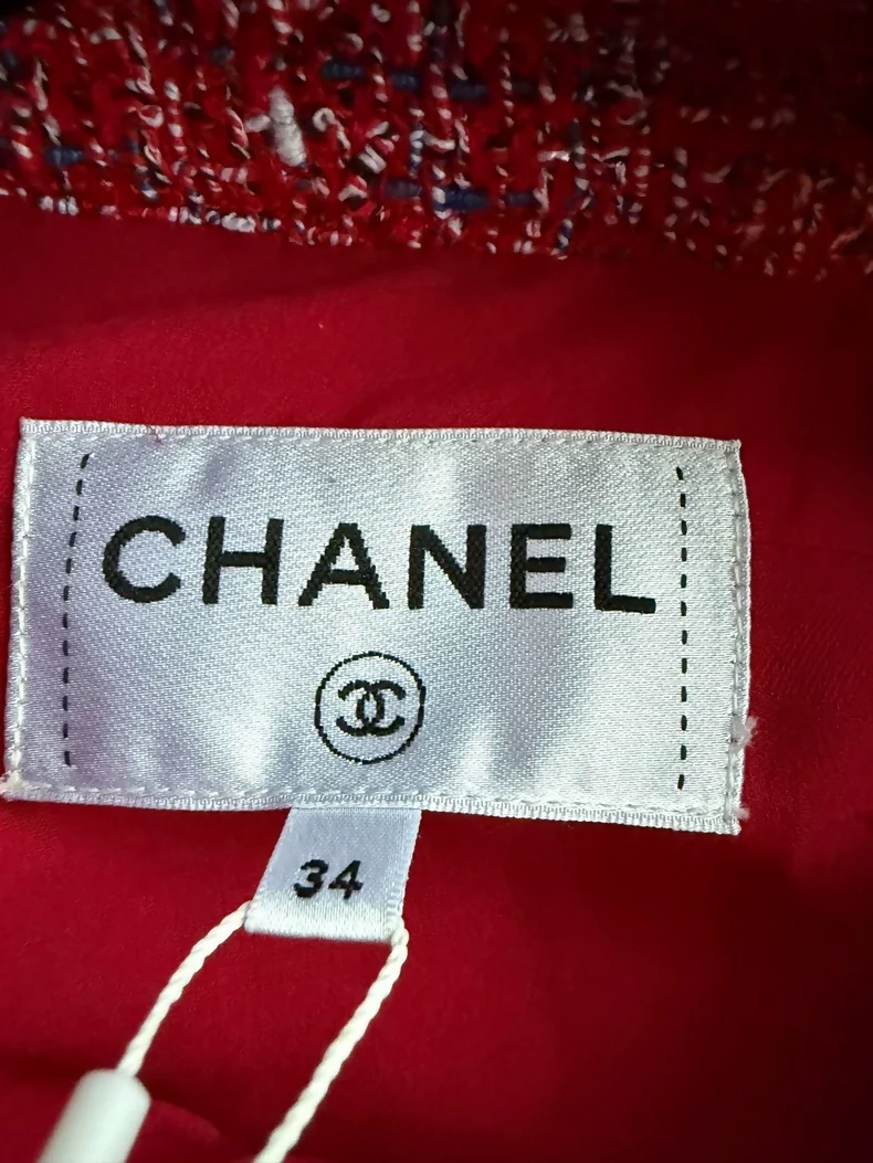 Chanel 19p red ruffled tweed jacket - Image 3