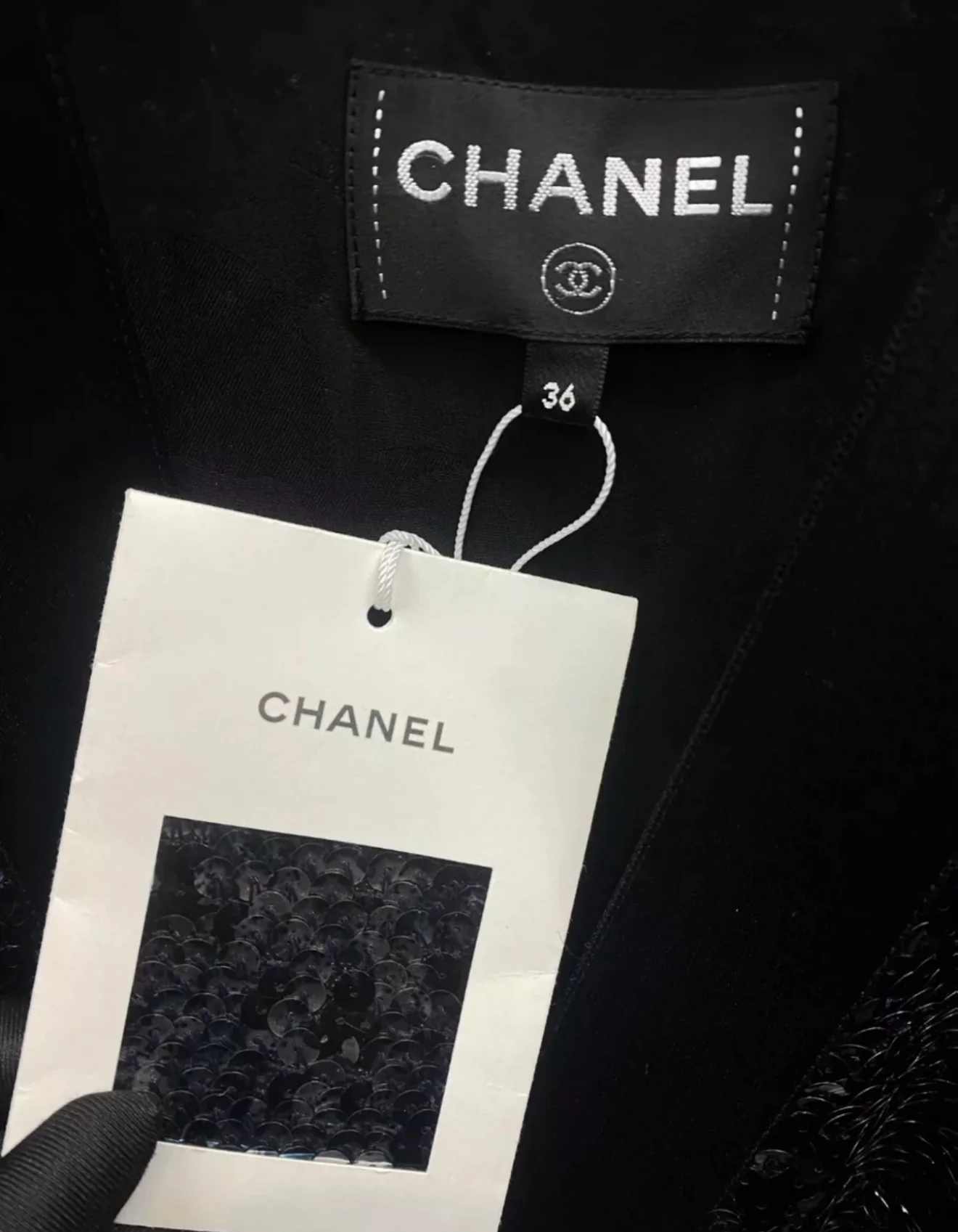 Chanel 19S Black & Silver Glittered Tweed Jumpsuit - Image 3