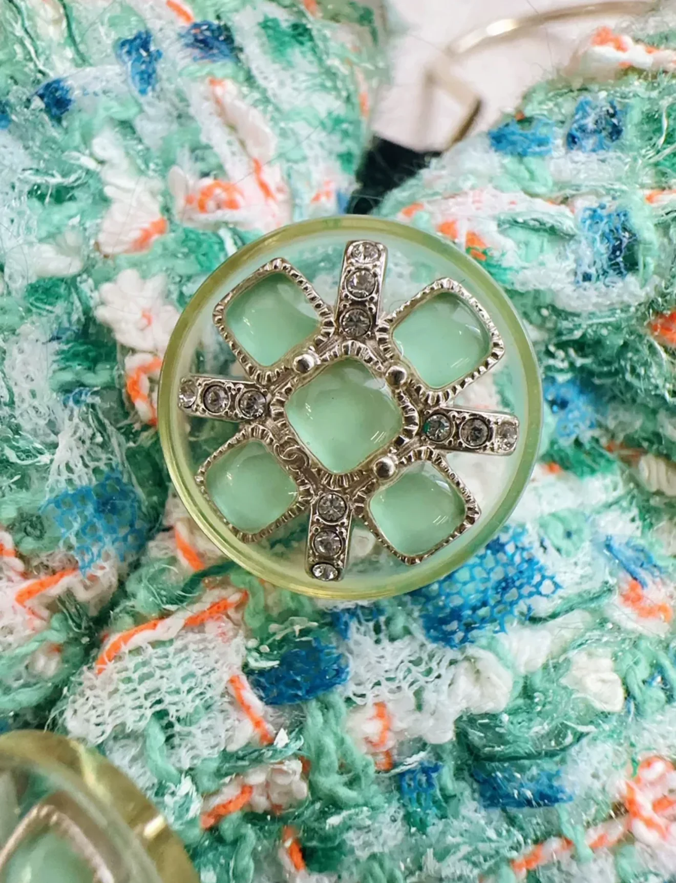 Chanel 19S Green Tweed Dress - Image 3