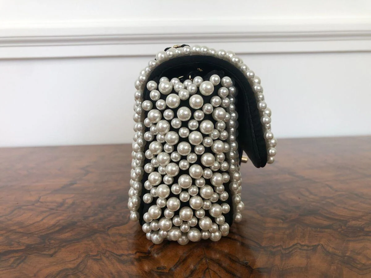 Chanel 19S Pearl Mini Rectangular Flap Bag - Image 4