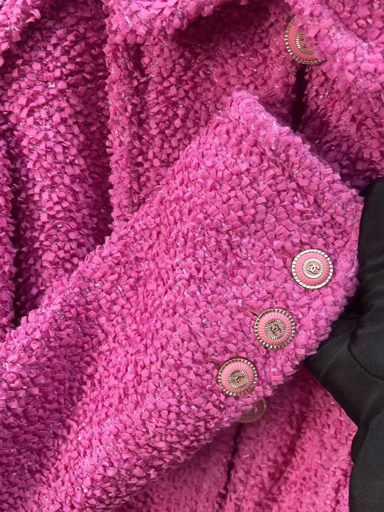 Chanel 20 pink tweed jacket - Image 3