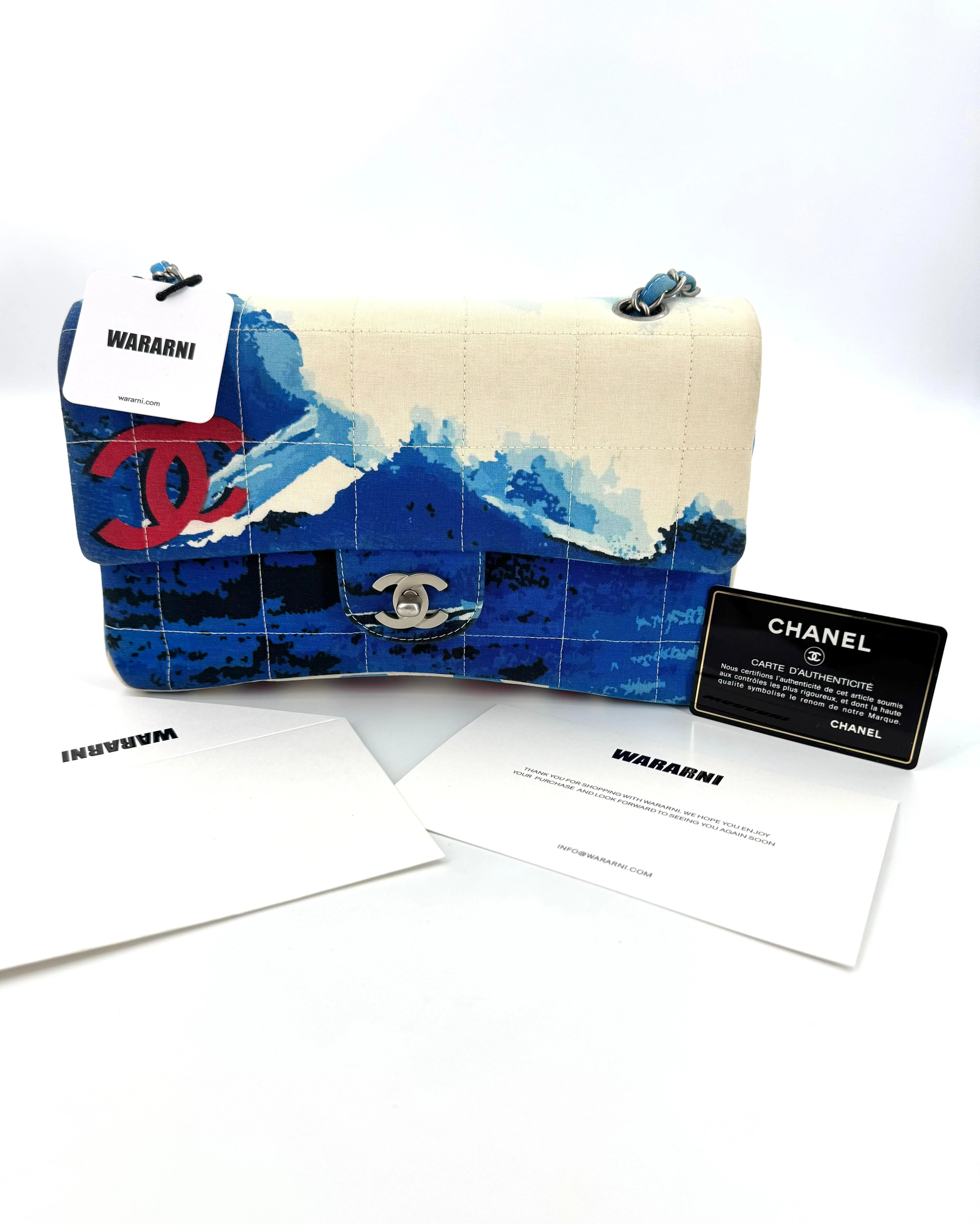 Chanel 2002 Surf Line Choco Bar Flap Bag