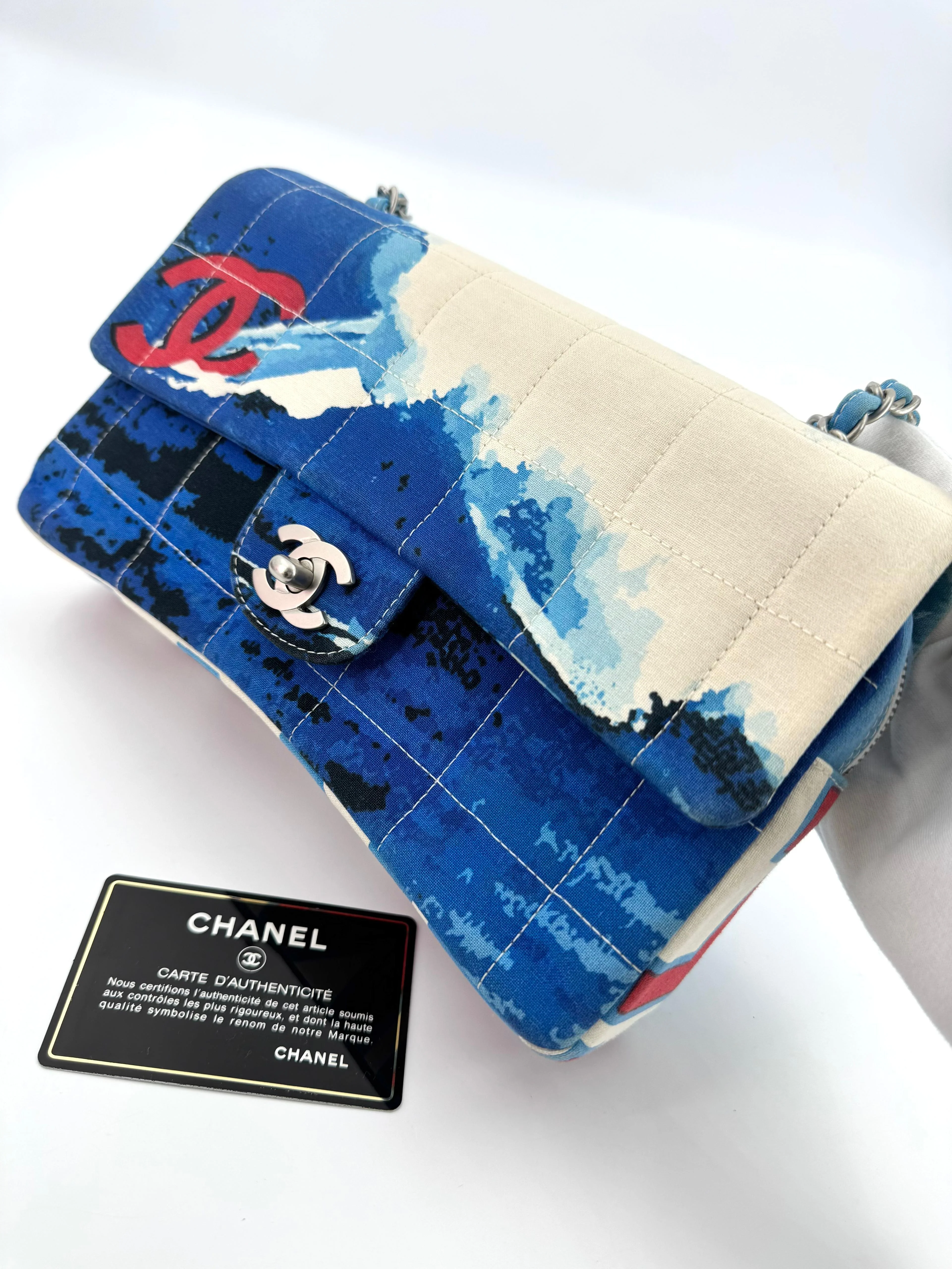 Chanel 2002 Surf Line Choco Bar Flap Bag - Image 4