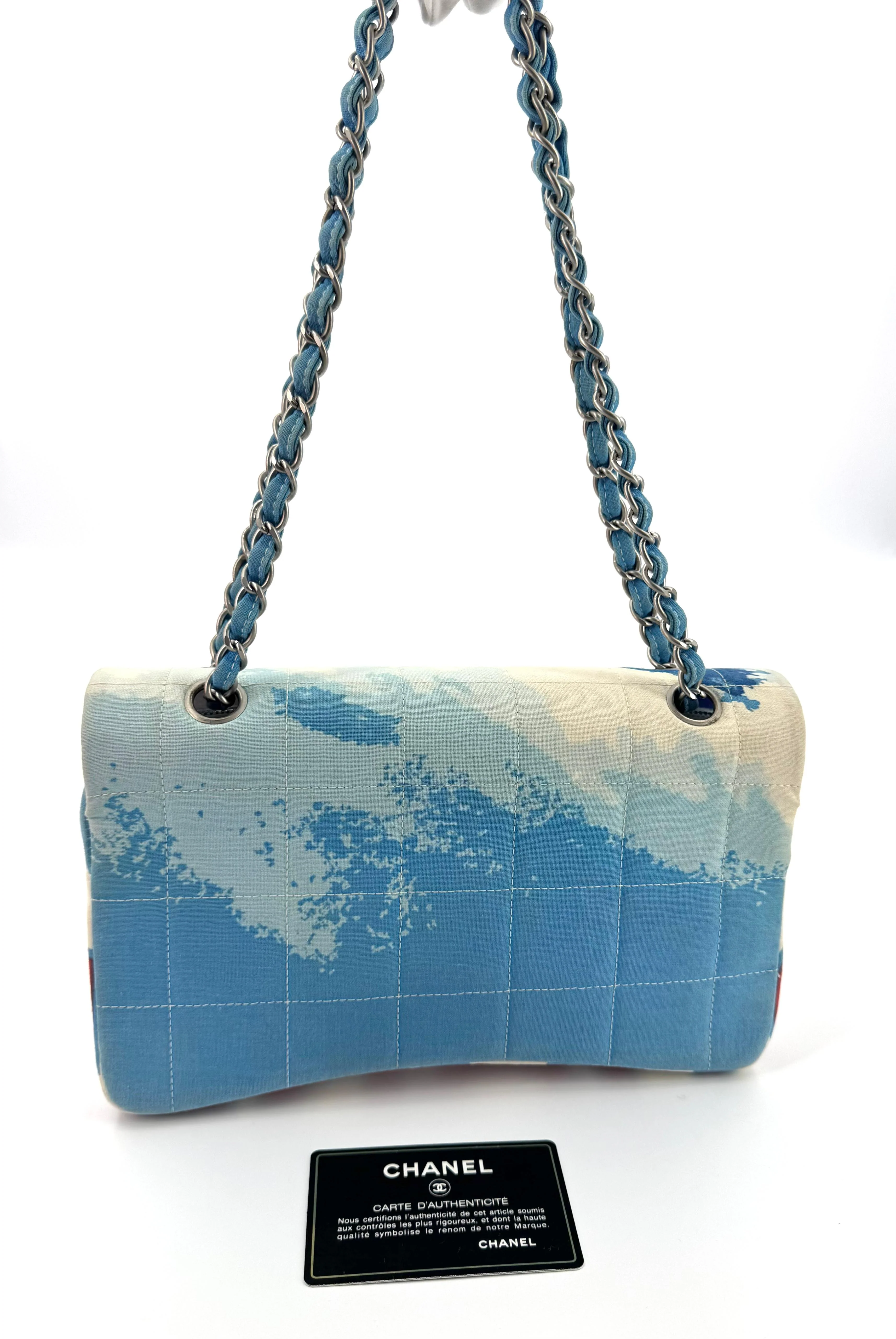 Chanel 2002 Surf Line Choco Bar Flap Bag - Image 5