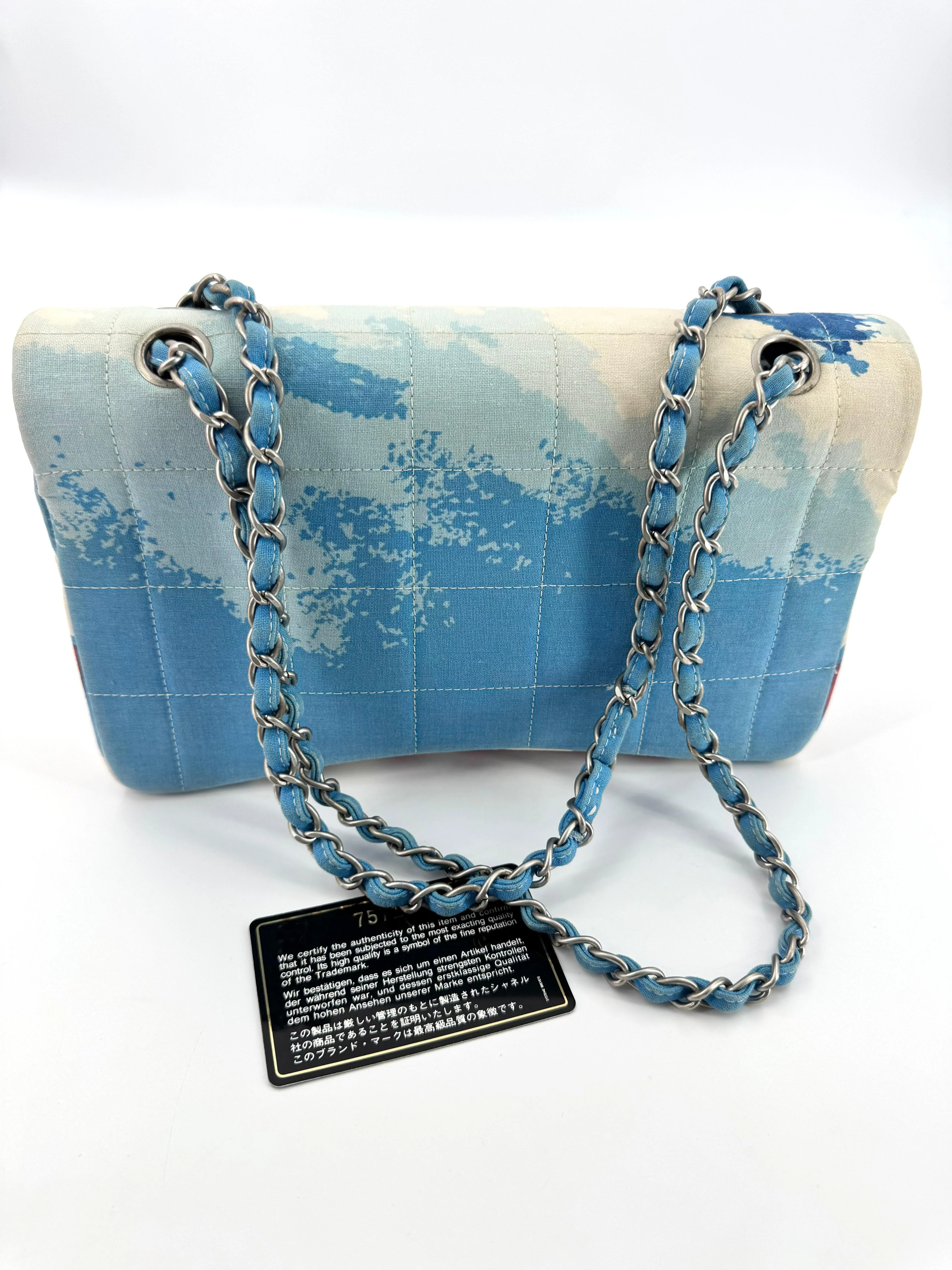 Chanel 2002 Surf Line Choco Bar Flap Bag - Image 6