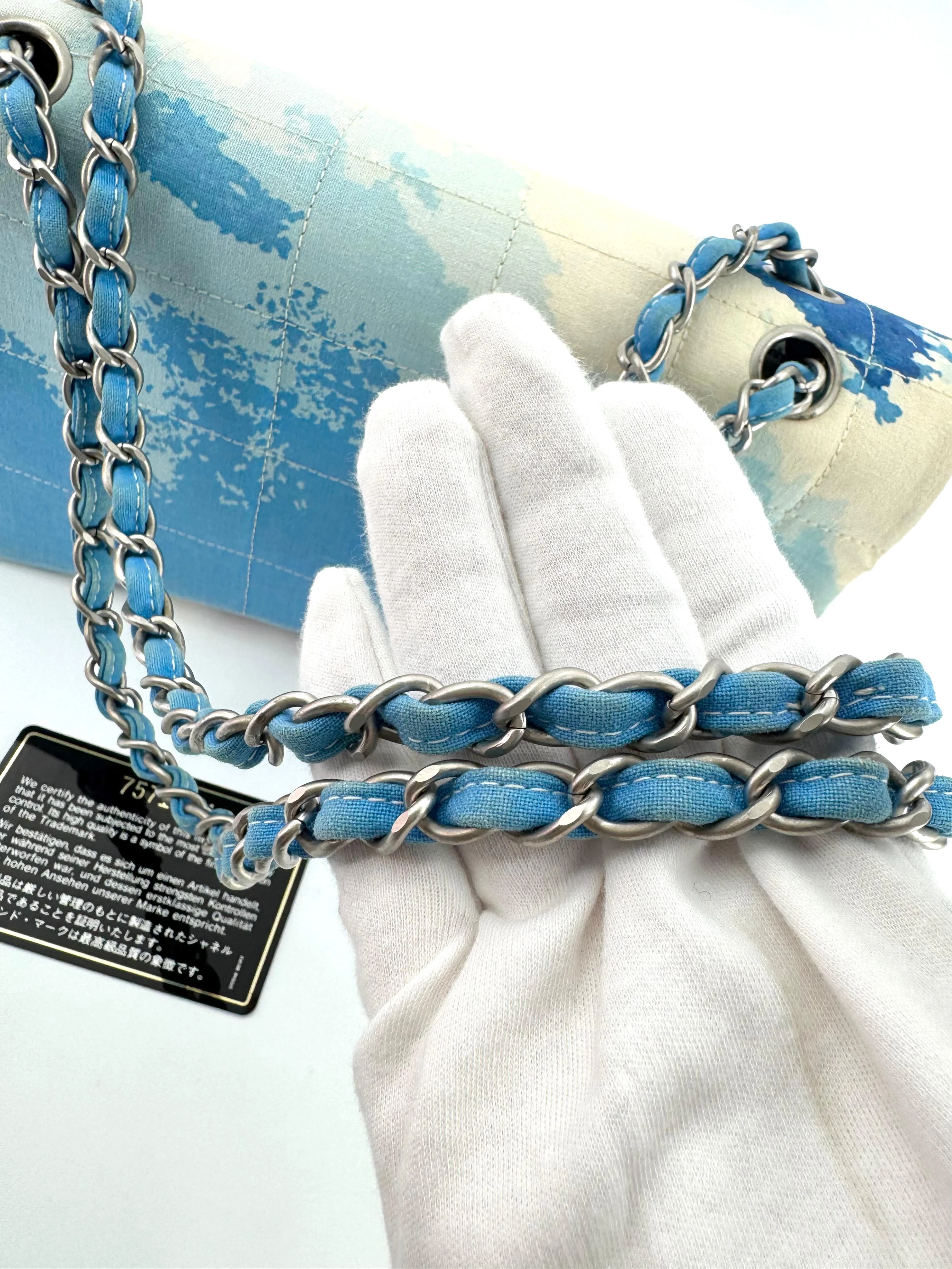 Chanel 2002 Surf Line Choco Bar Flap Bag - Image 7