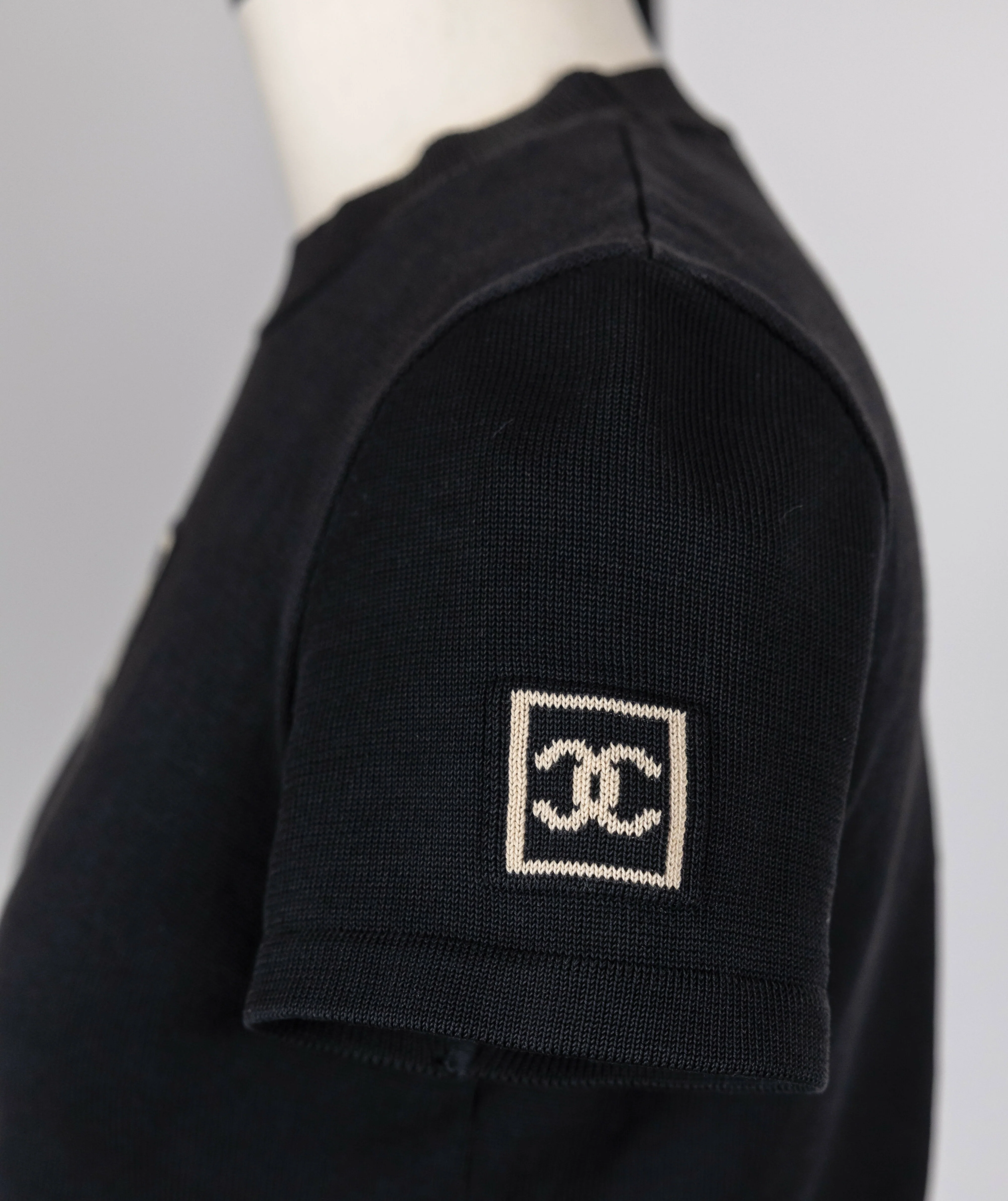 Chanel 2003 Vintage Navy Blue Knit Logo Lounge Set - Image 6