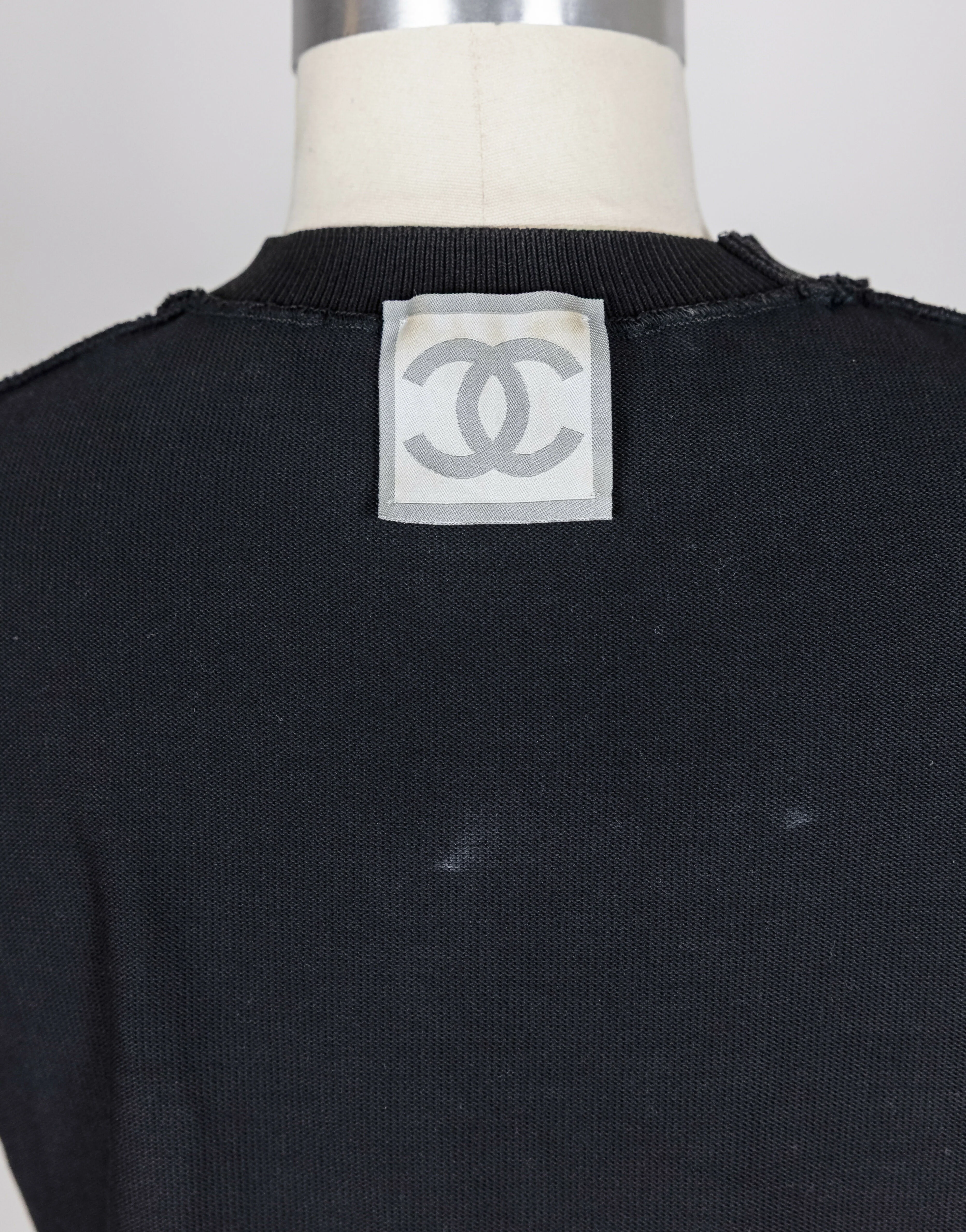 Chanel 2003 Vintage Navy Blue Knit Logo Lounge Set - Image 8