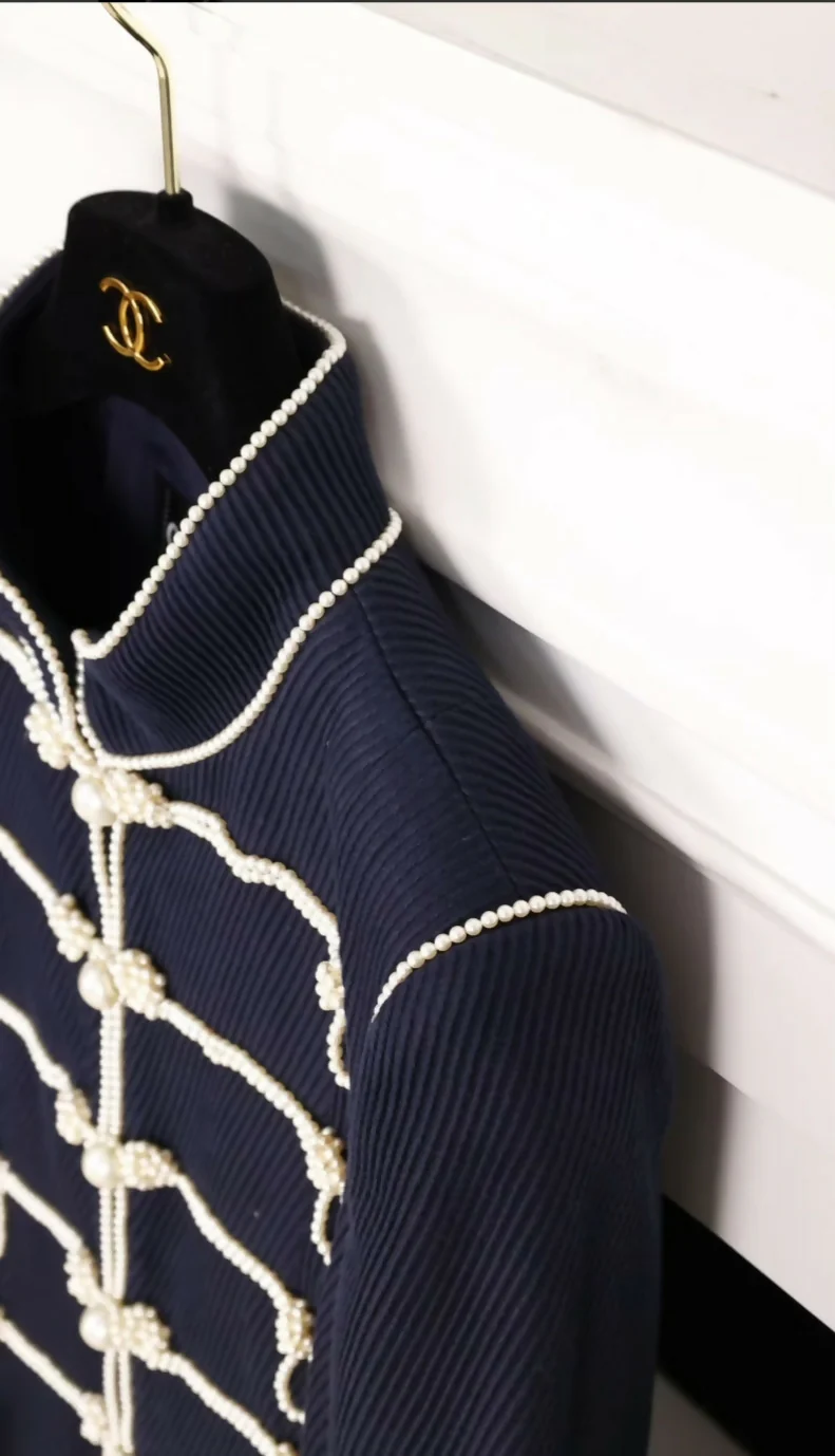 Chanel 09A Blue Collar Jacket - Image 3