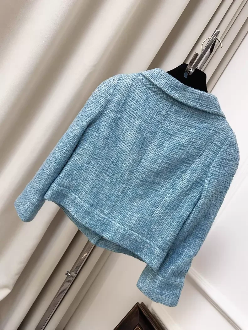 Chanel 2013 blue tweed jacket - Image 2