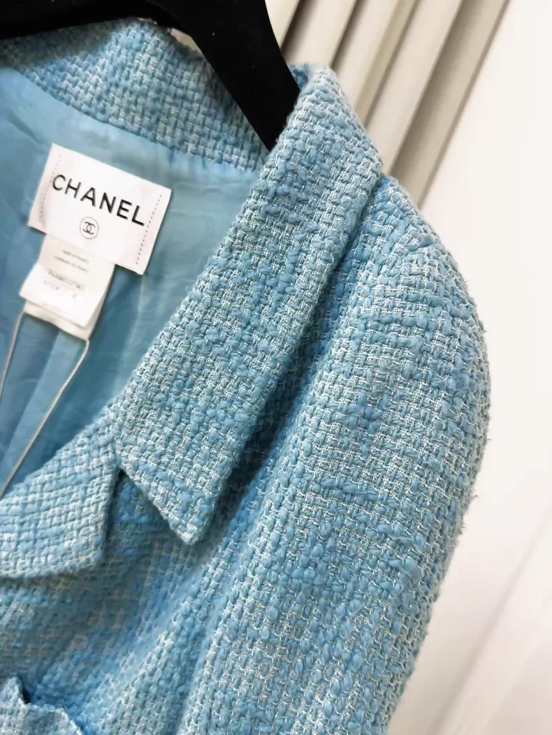 Chanel 2013 blue tweed jacket - Image 3