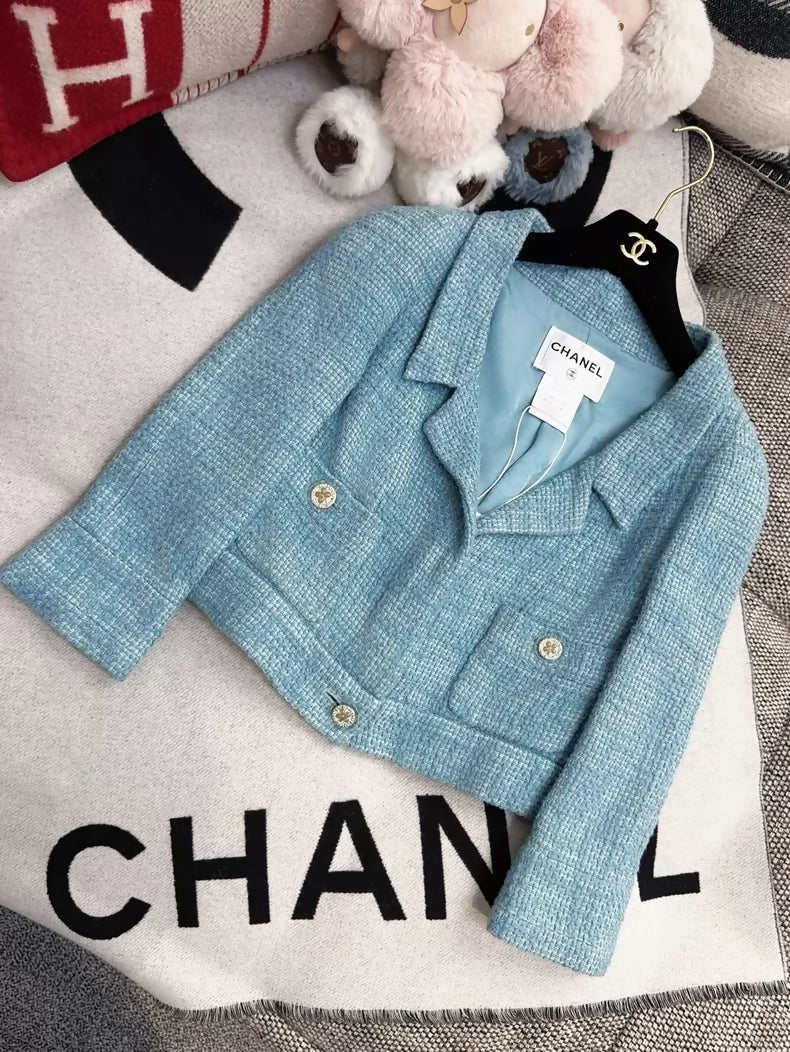 Chanel 2013 blue tweed jacket - Image 7