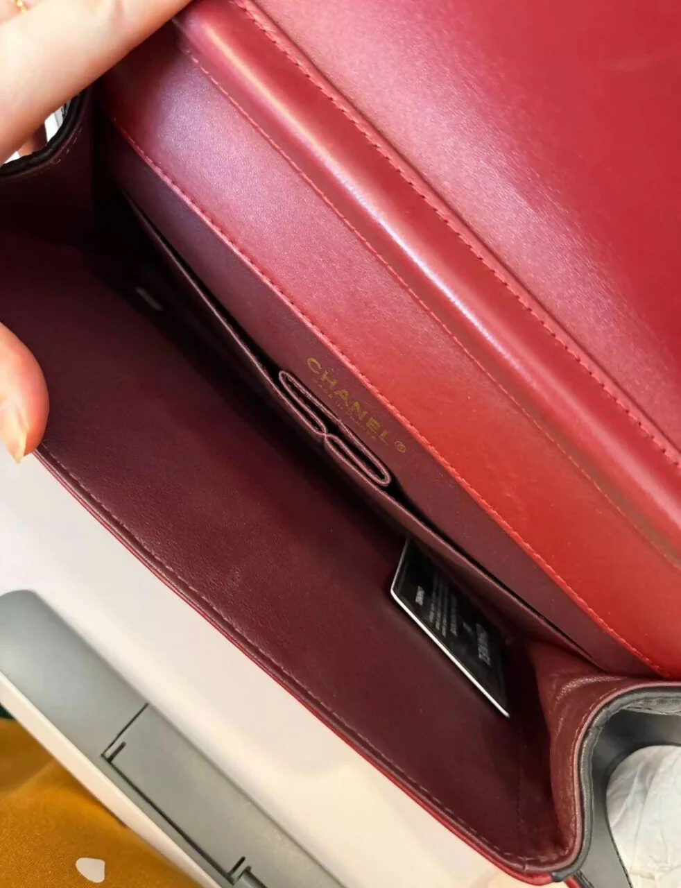 Chanel 2014 Vintage Brasserie Gabrielle Menu Clutch - Image 8