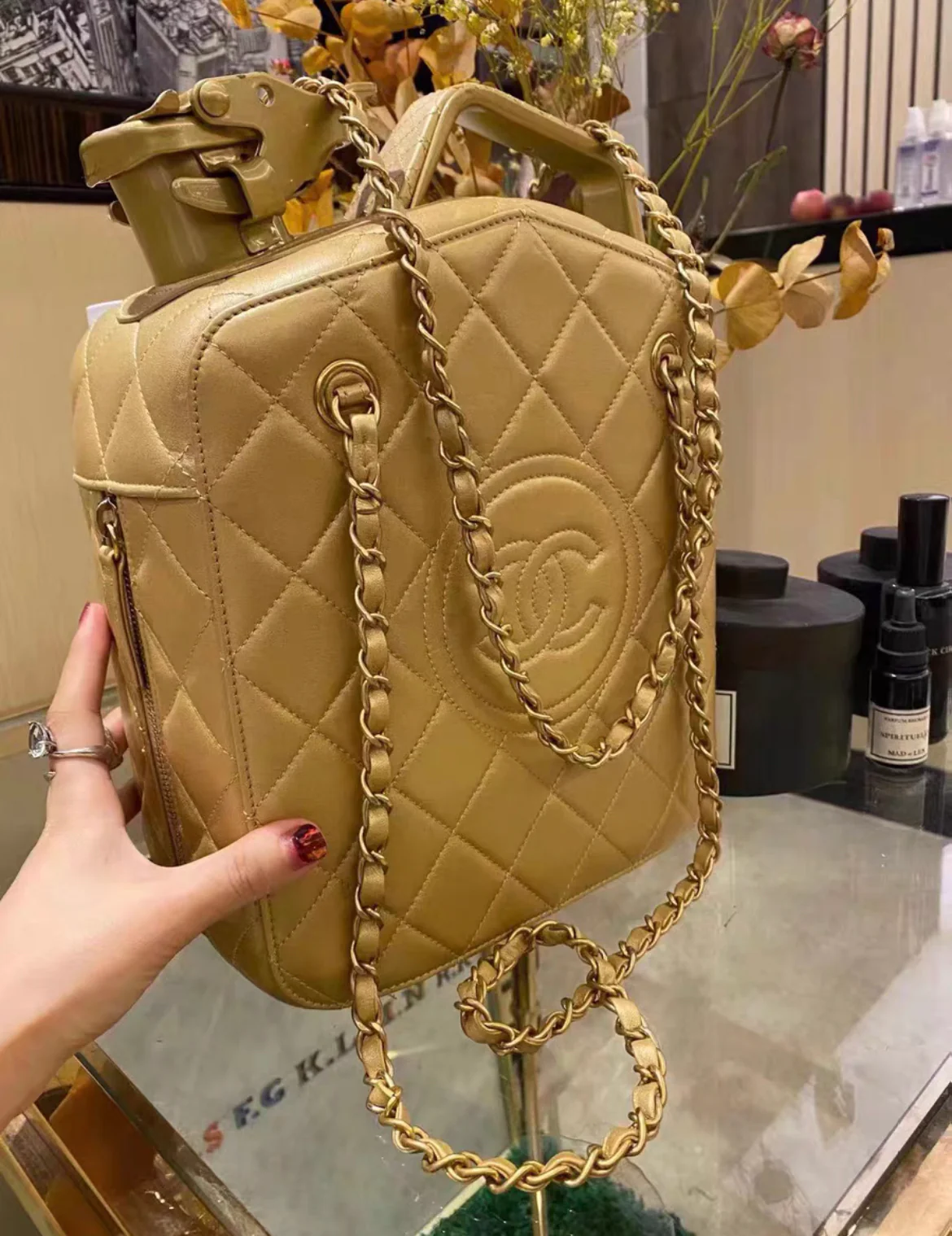 Chanel 2015 Paris Dubai Night Gas Tank Jerry Can Statement Bag Collector's Item