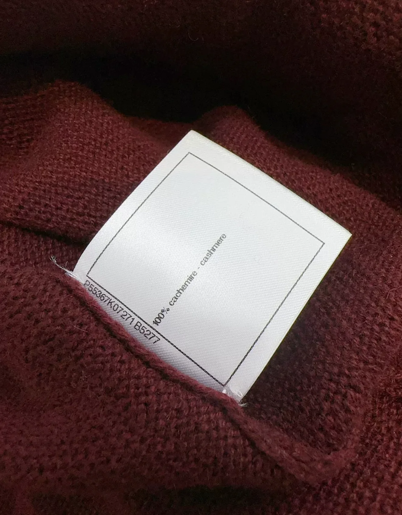 Chanel 2016 Burgundy & Ecru Cashmere Coat - Image 8