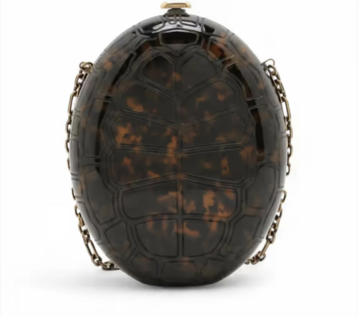 Chanel 2016 Resin Chain Coco Mark Brown Shoulder Bag with Gold Hardware - Image 2