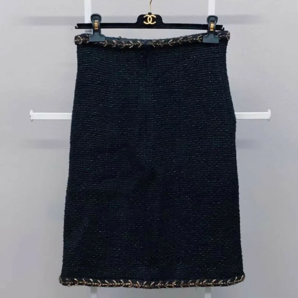 Chanel 2018 Black Tweed Skirt