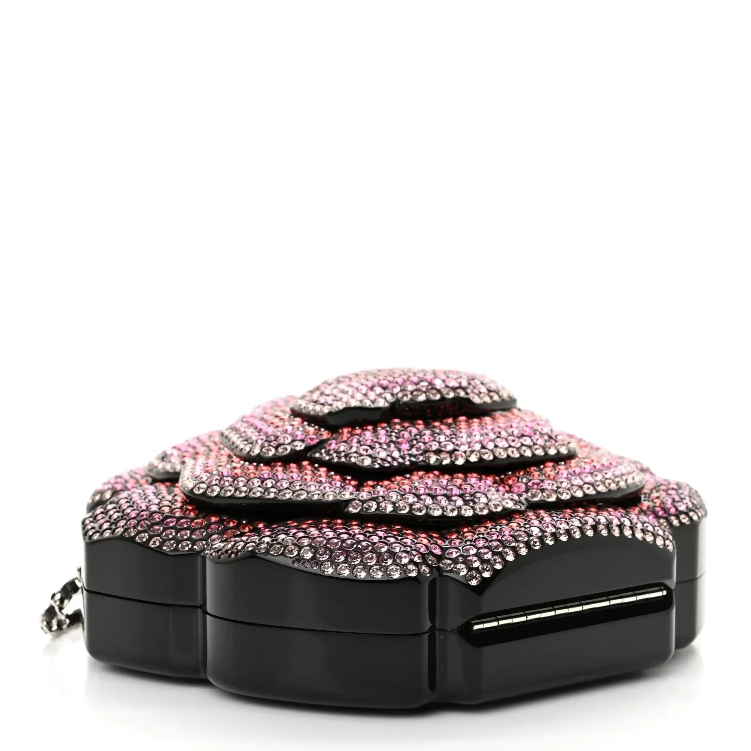 Chanel 2018 Pink Strass & Resin Camellia Minaudière - Image 2