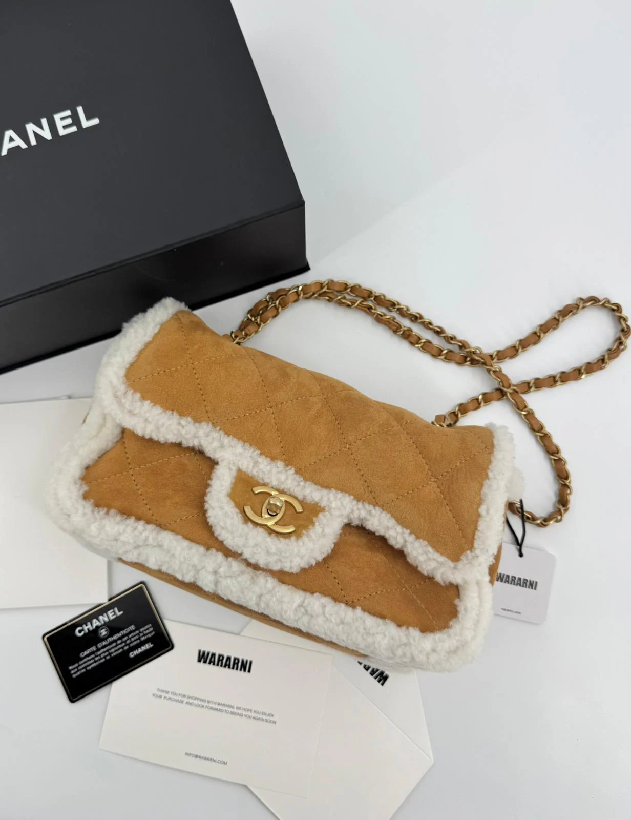 Chanel 2018 Shearling Coco Neige Flap Bag