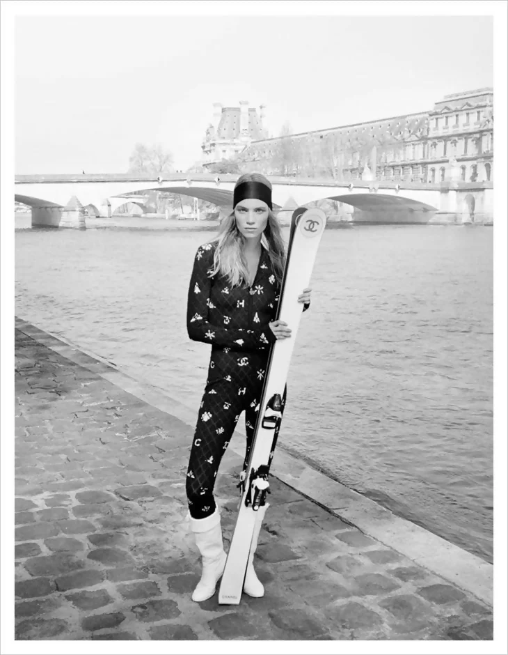 Chanel 2019 Coco Niege Après-ski Ski Motif Leggings Pants FR 38 - Image 5
