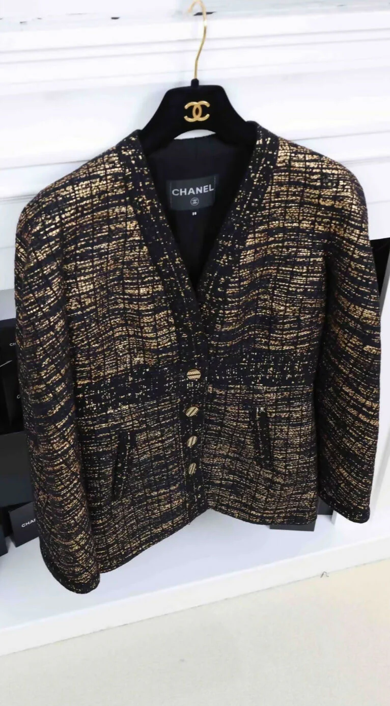 Chanel 2019 Egypt Series Black and Gold Jacket - Image 3