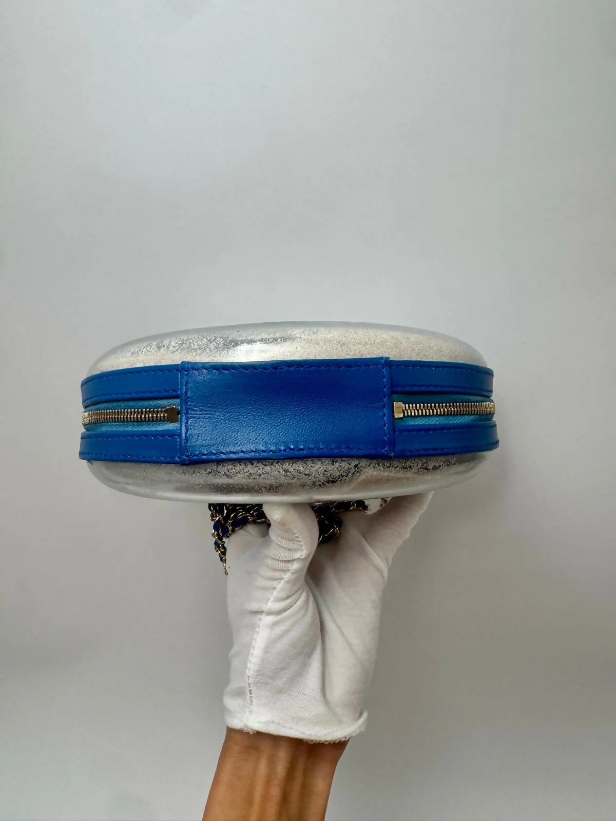Chanel 2019 Spring/Summer Limited Edition Blue PVC Sand Dome Bag - Image 10