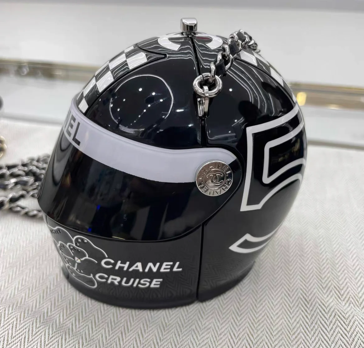 Chanel 2023 Monte Carlo Helmet Minaudiere Black - Image 4