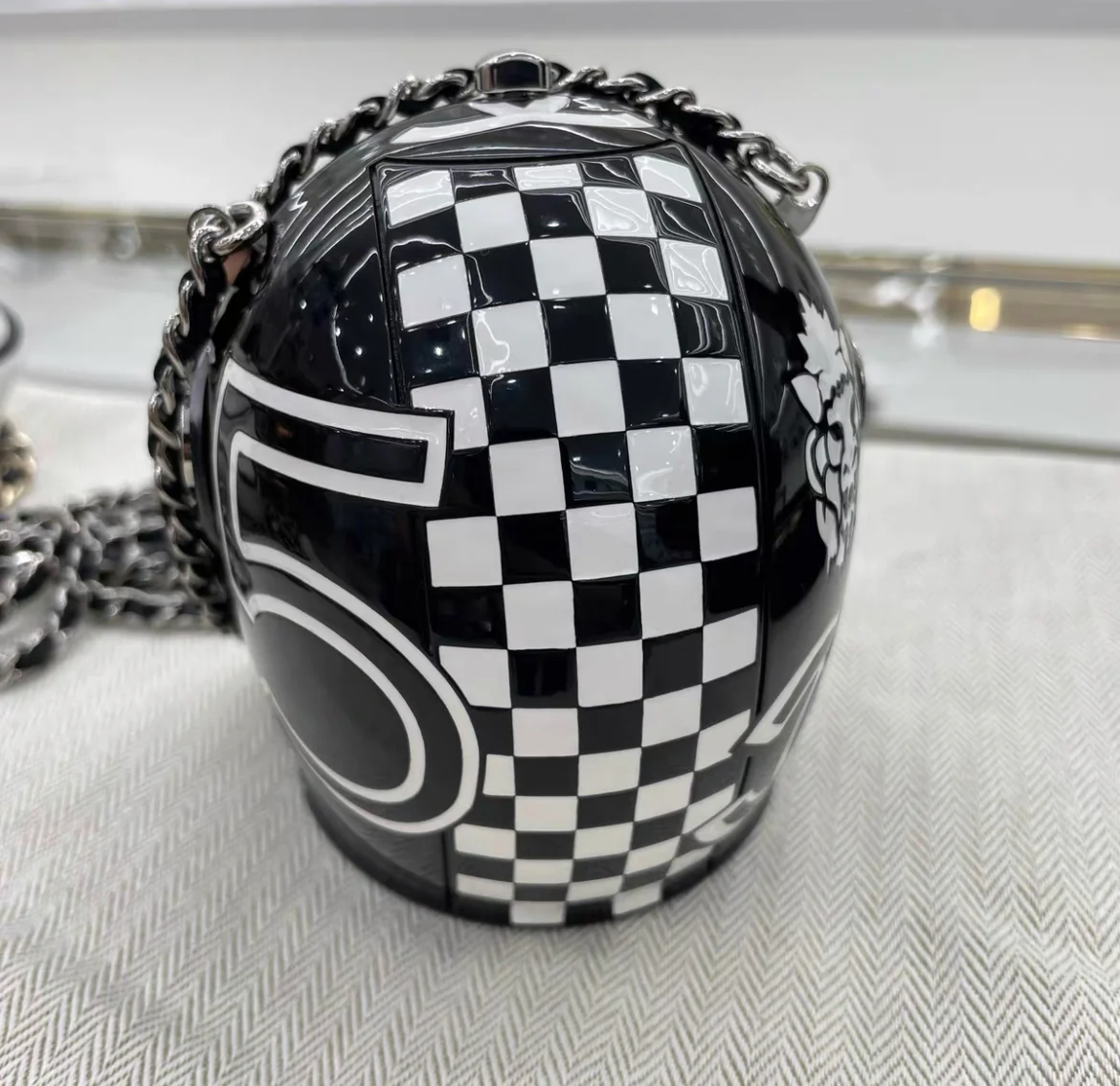Chanel 2023 Monte Carlo Helmet Minaudiere Black - Image 5