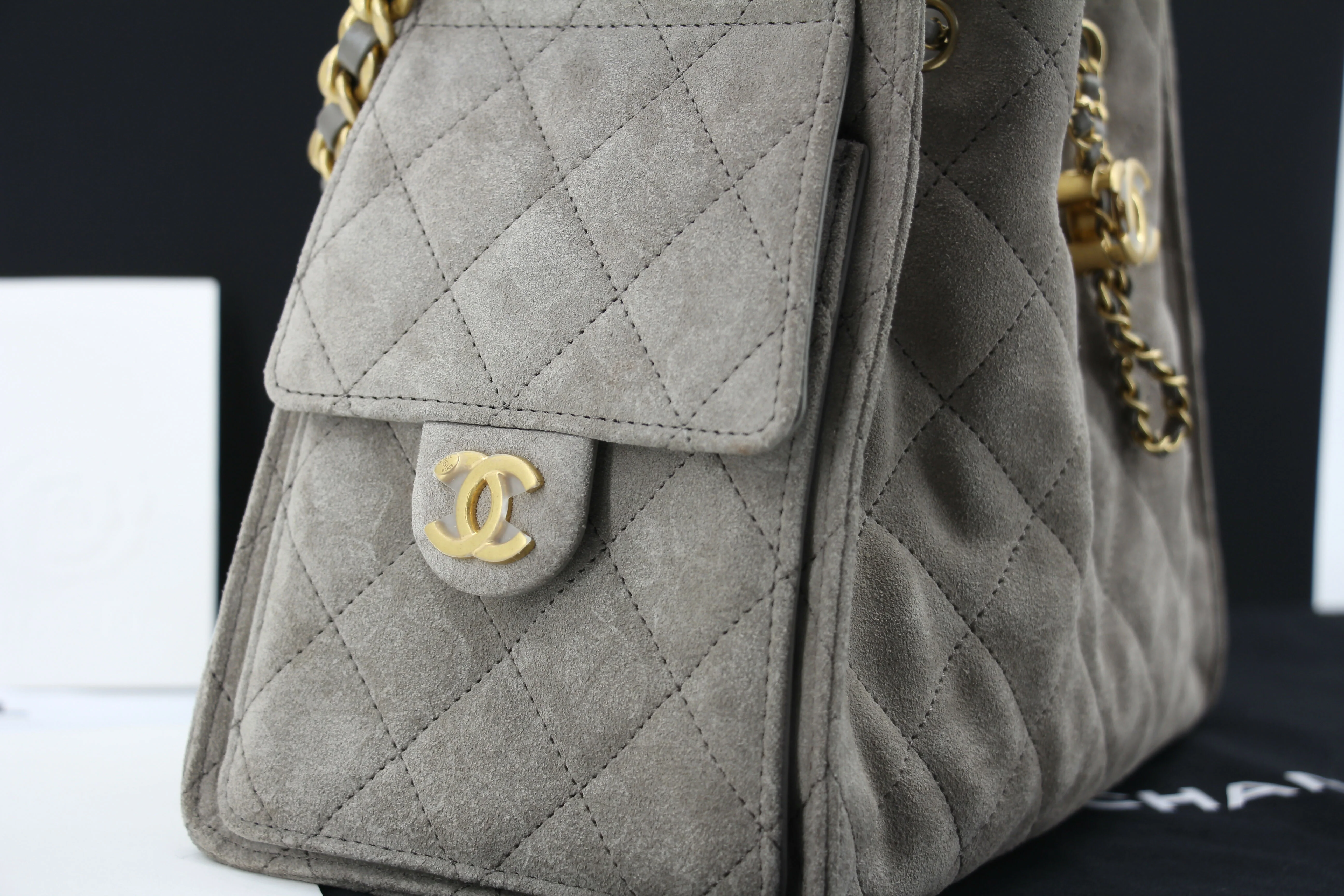 Chanel 2024 Suede & Metal Brown Hobo Bag - Image 4