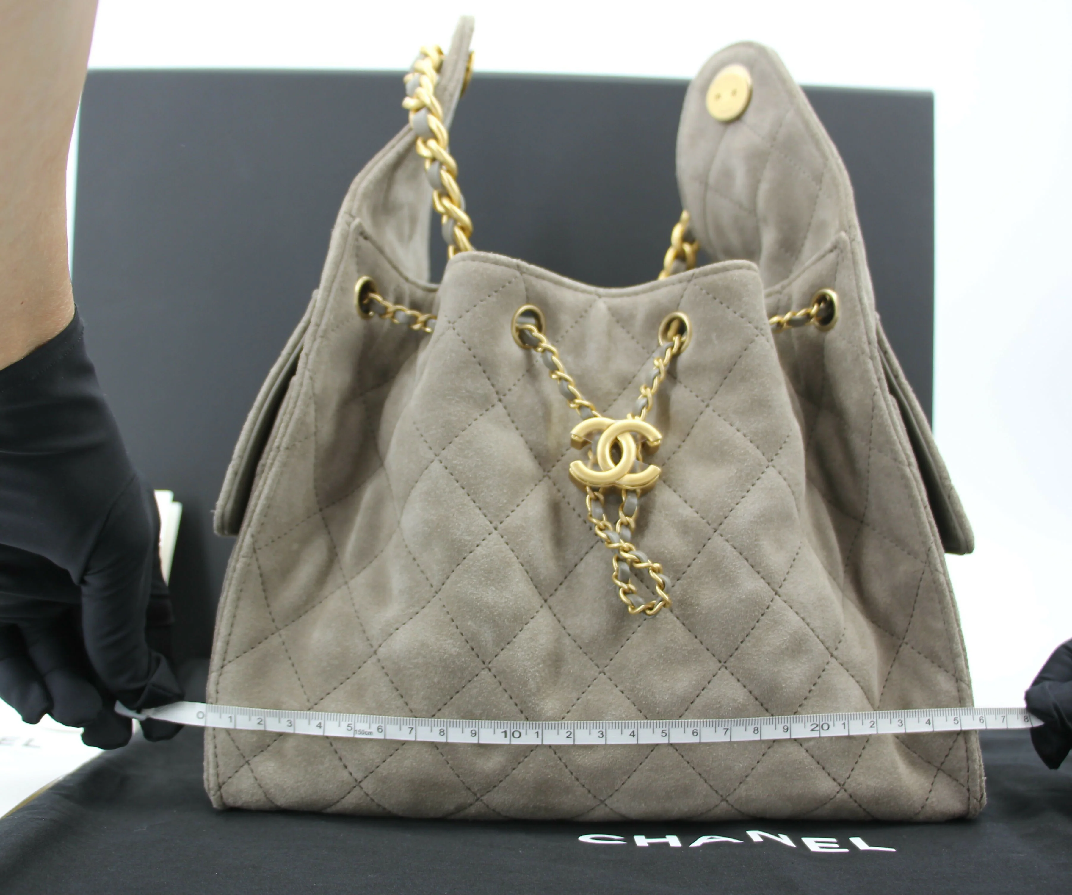 Chanel 2024 Suede & Metal Brown Hobo Bag - Image 7