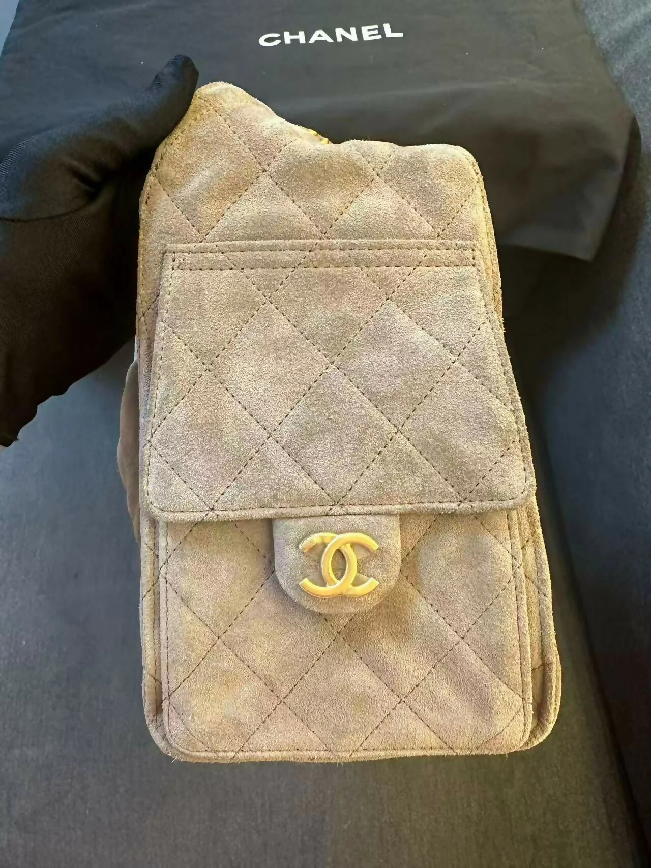 Chanel 2025 Suede & Metal Brown Hobo Bag - Image 4
