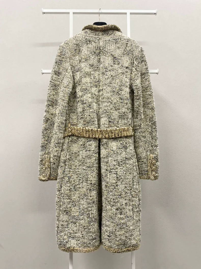 Chanel 20A gold tweed coat - Image 2